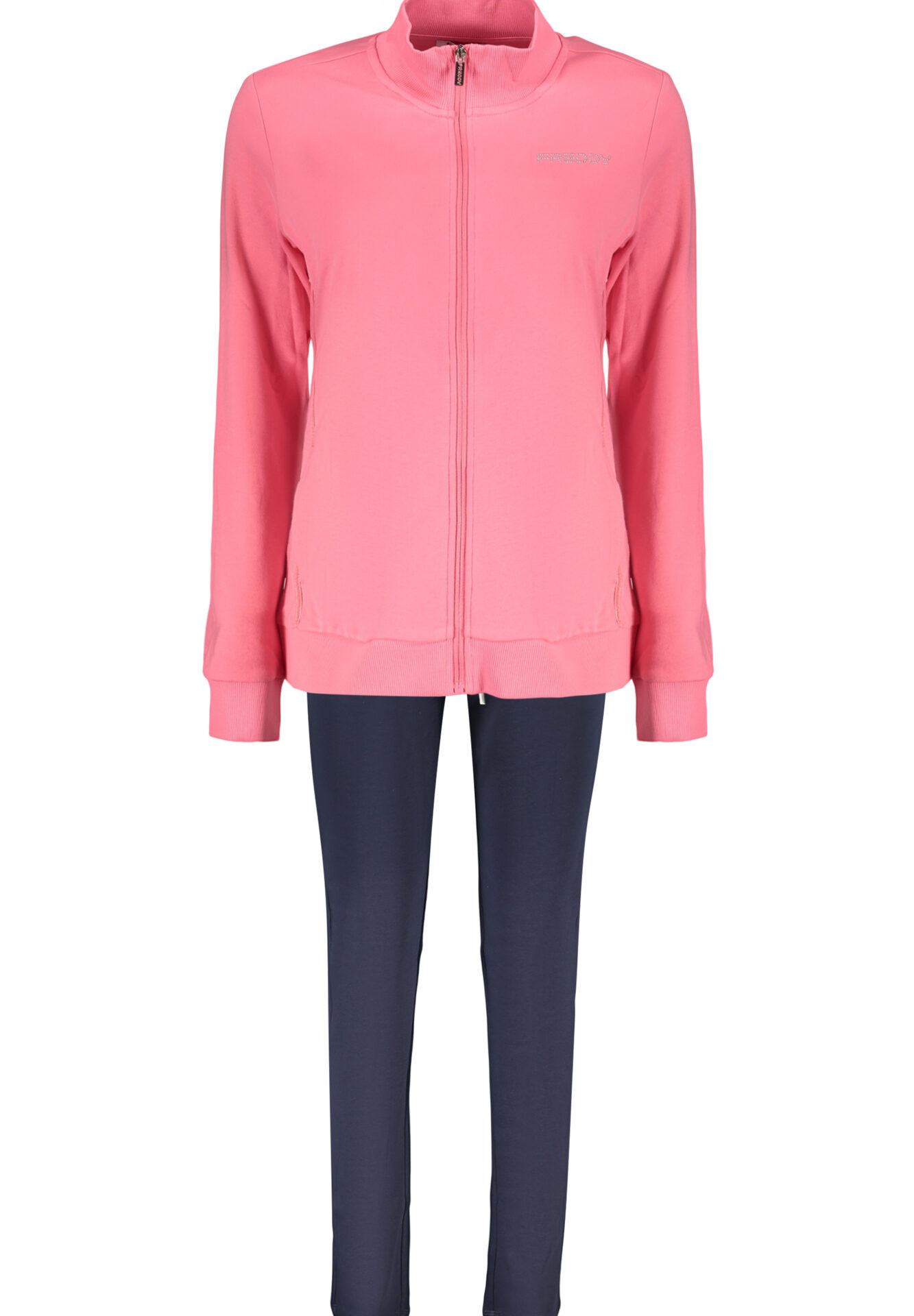 FREDDY WOMEN'S PINK ZIP-UP SWEATSHIRT
