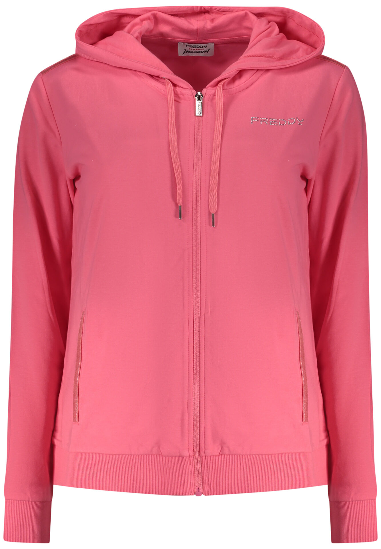 FREDDY WOMEN'S PINK ZIP-UP SWEATSHIRT