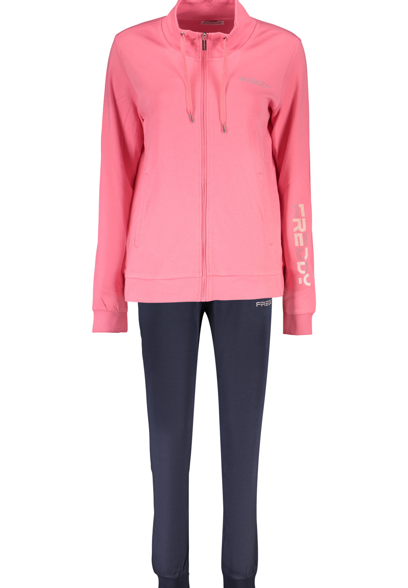 FREDDY WOMEN'S PINK ZIP-UP SWEATSHIRT