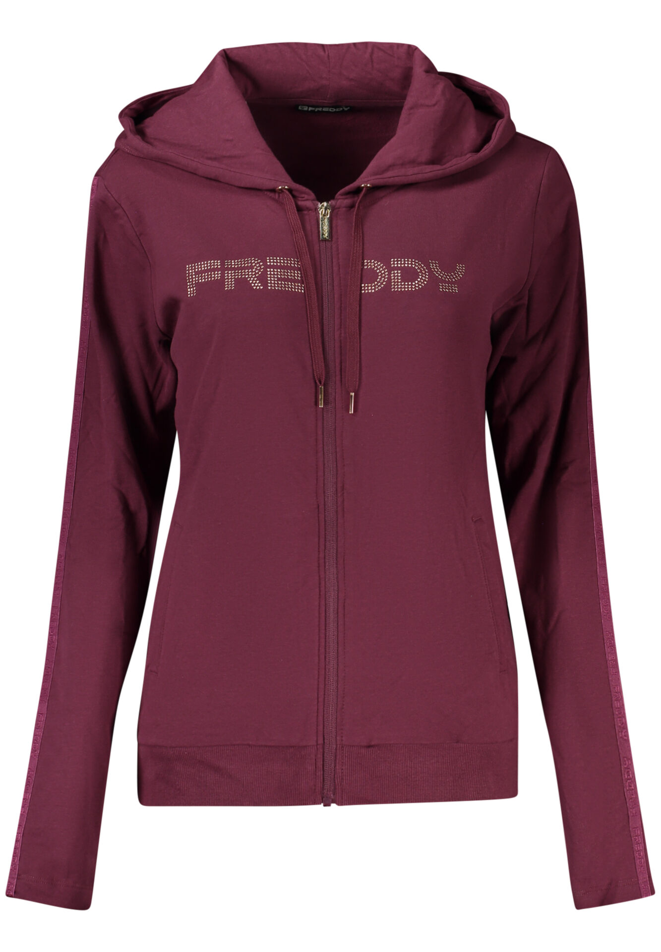 FREDDY WOMEN'S PURPLE ZIP-UP SWEATSHIRT