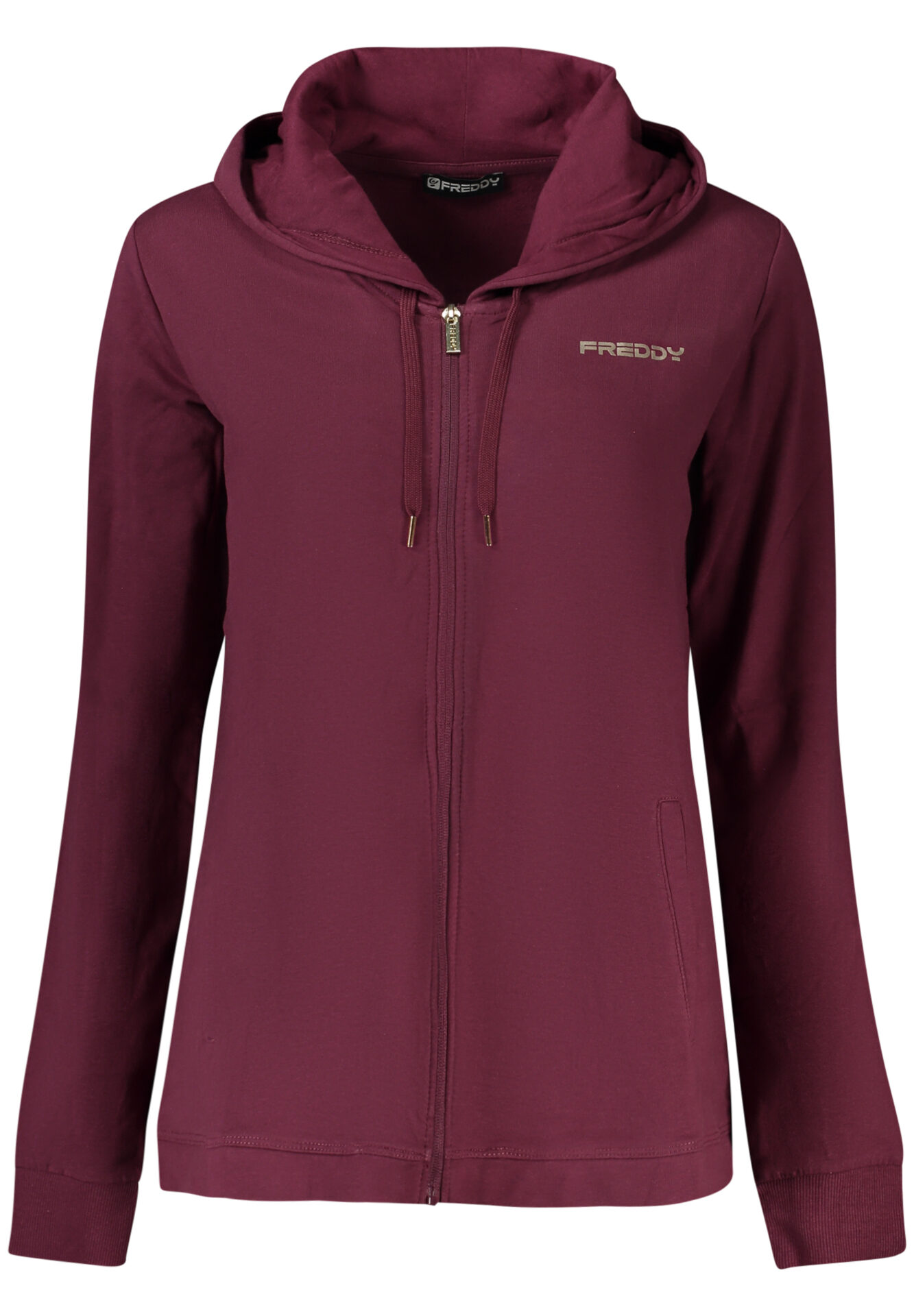 FREDDY WOMEN'S PURPLE ZIP-UP SWEATSHIRT
