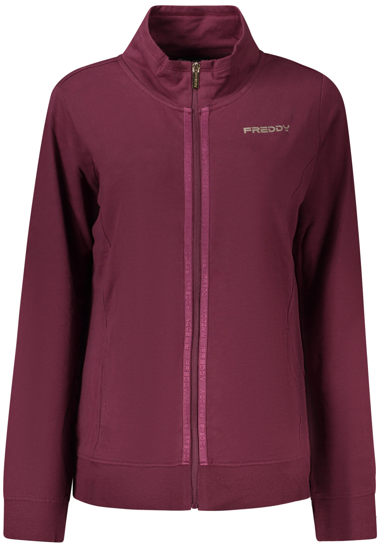 FREDDY WOMEN'S PURPLE ZIP-UP SWEATSHIRT