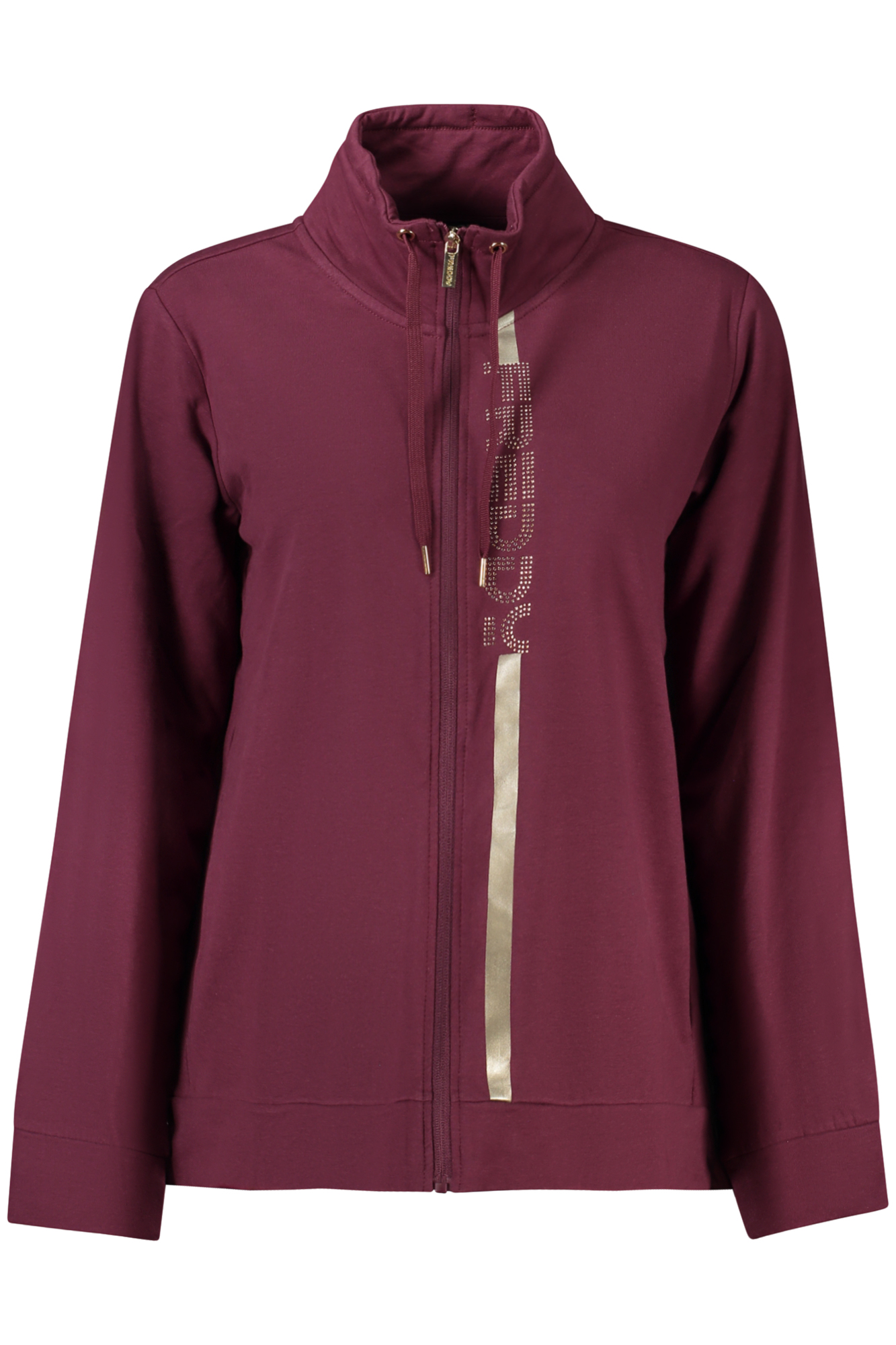 FREDDY WOMEN'S PURPLE ZIP-UP SWEATSHIRT FREDDY WOMEN'S PURPLE ZIP-UP SWEATSHIRT