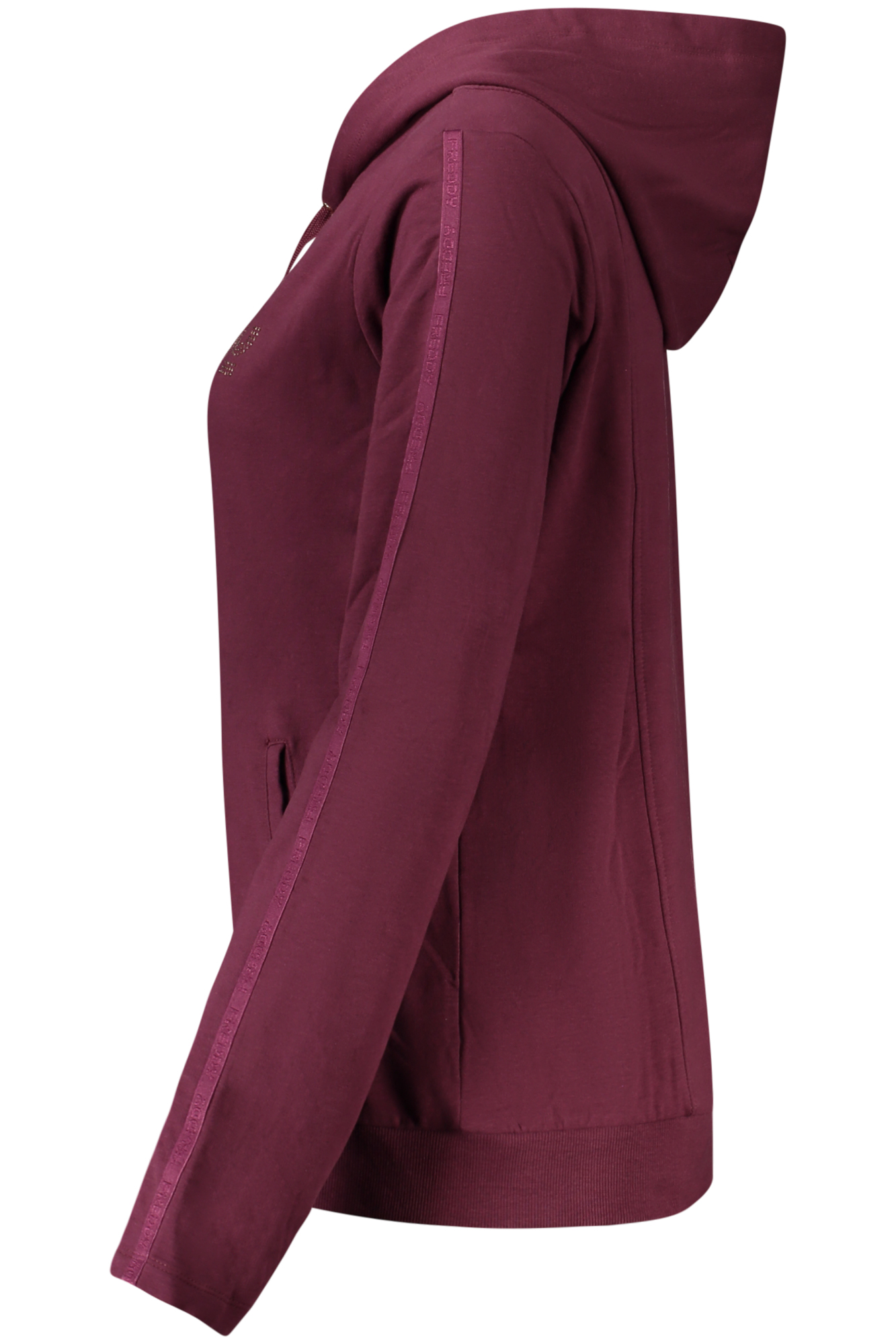 FREDDY WOMEN'S PURPLE ZIP-UP SWEATSHIRT FREDDY WOMEN'S PURPLE ZIP-UP SWEATSHIRT - Image 3
