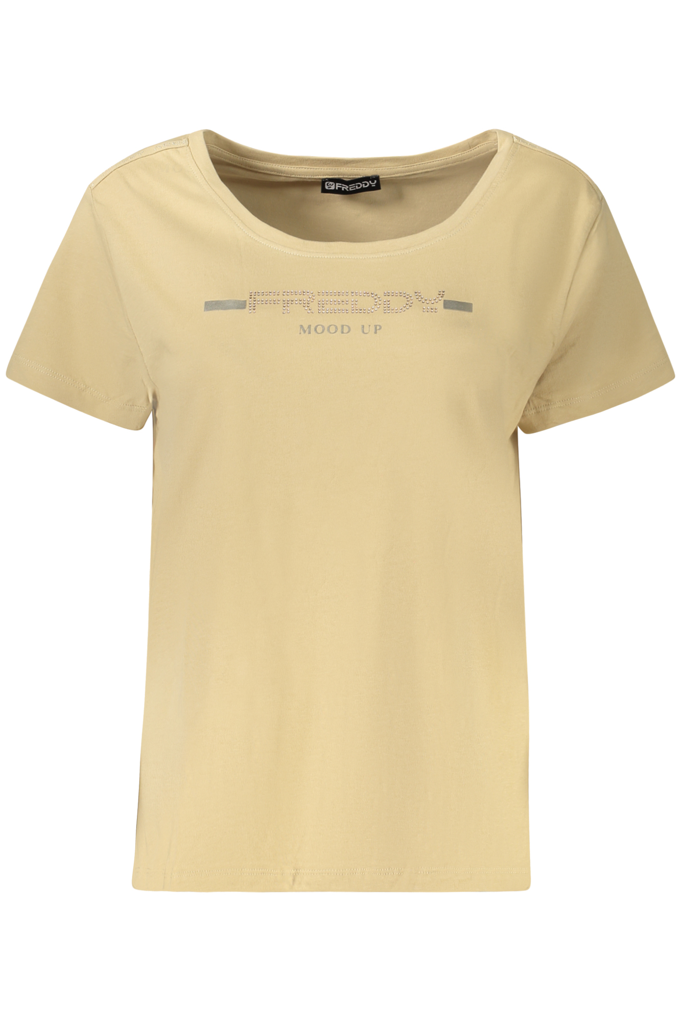 FREDDY WOMEN'S SHORT-SLEEVE T-SHIRT BEIGE FREDDY WOMEN'S SHORT-SLEEVE T-SHIRT BEIGE