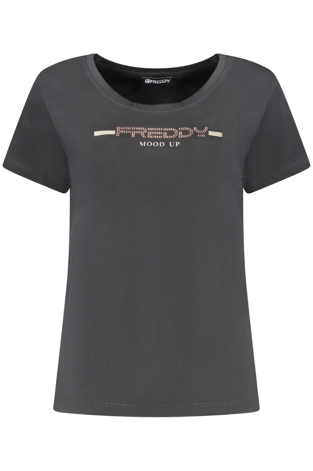 FREDDY WOMEN'S SHORT-SLEEVE T-SHIRT BLACK FREDDY WOMEN'S SHORT-SLEEVE T-SHIRT BLACK