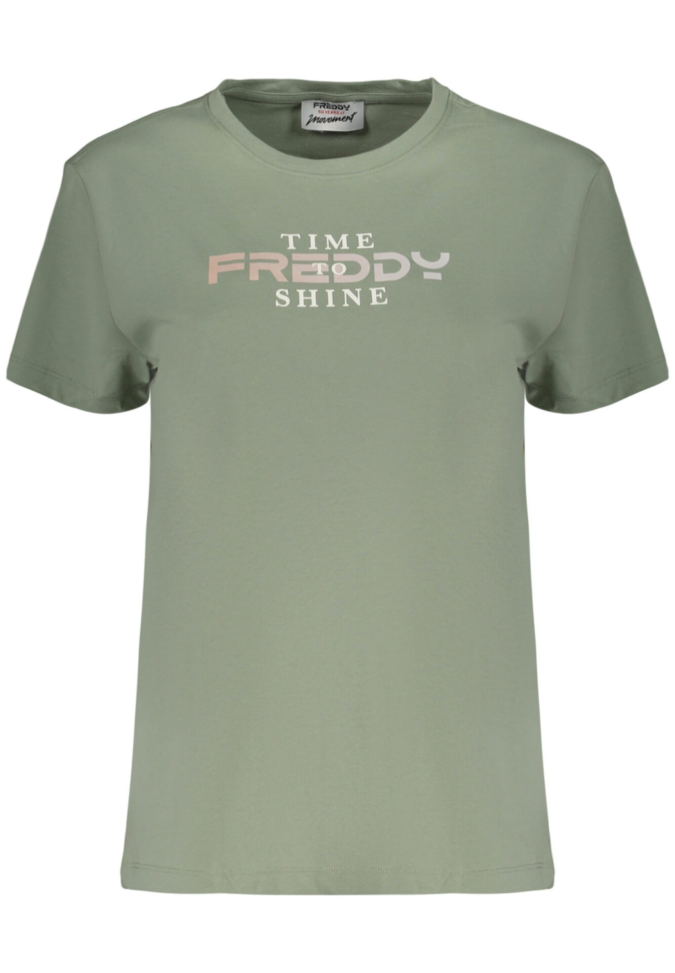 FREDDY WOMEN'S SHORT-SLEEVED GREEN T-SHIRT