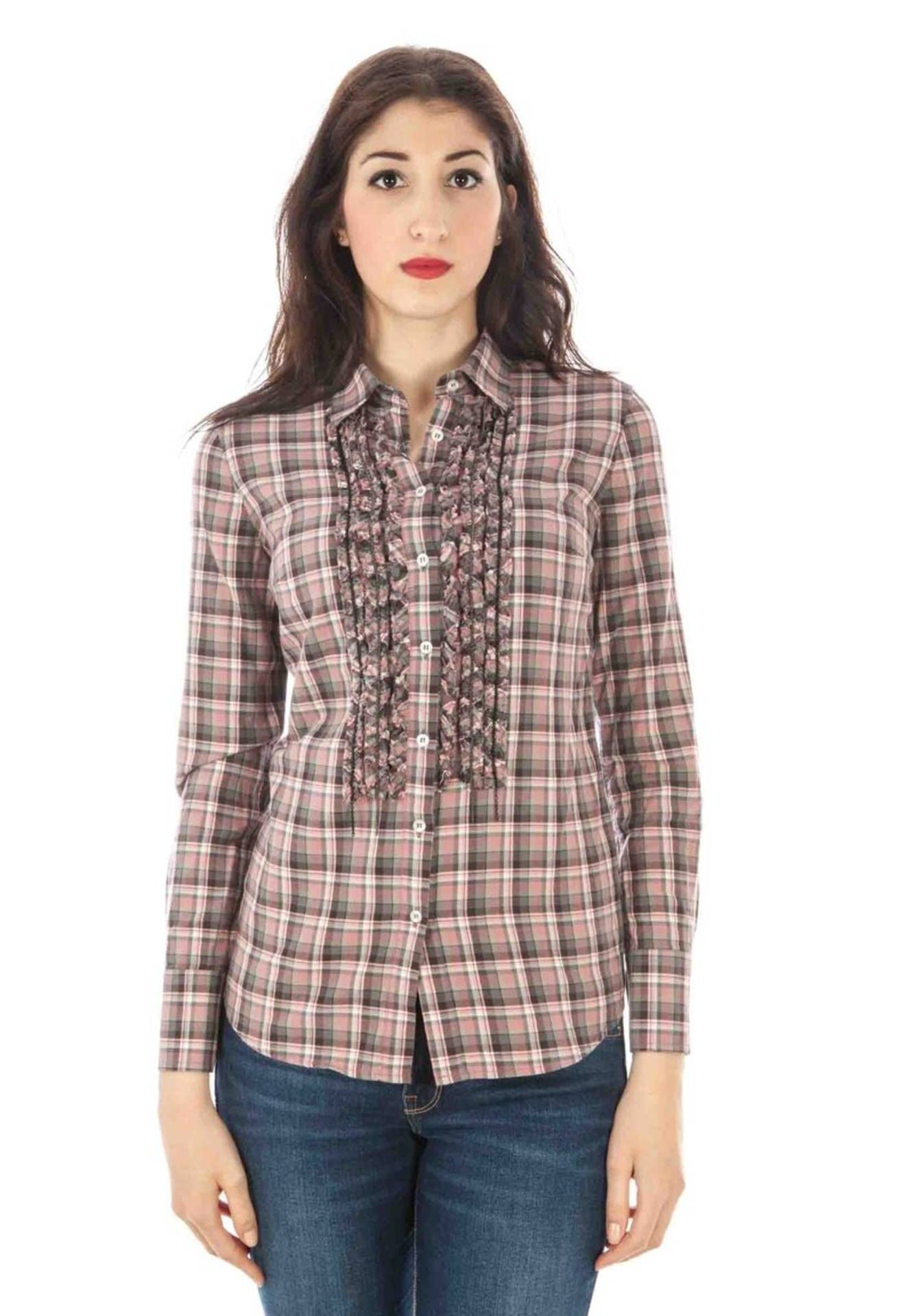 FRED PERRY WOMEN'S LONG SLEEVE SHIRT PINK