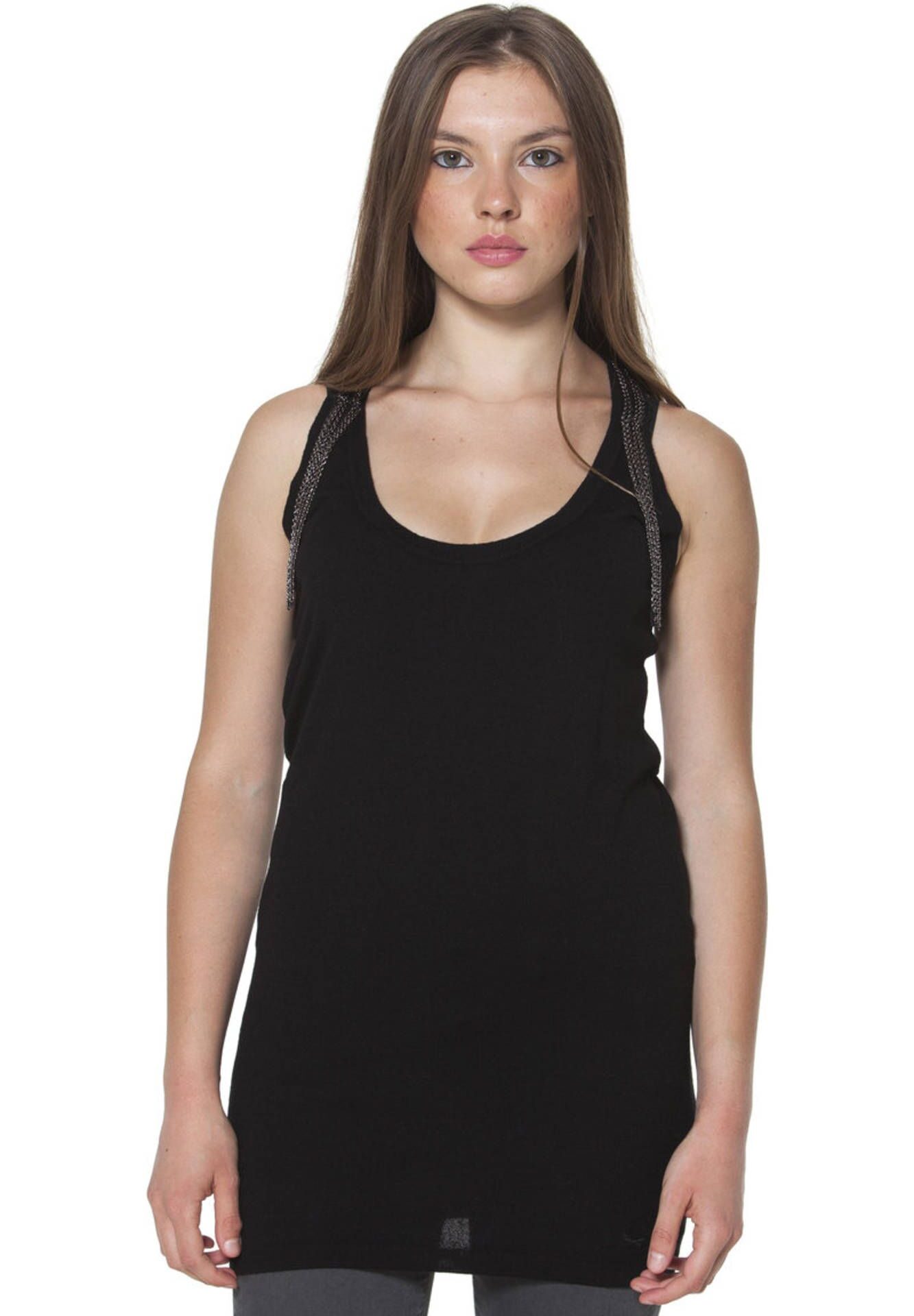 FRED PERRY WOMEN'S BLACK TANK