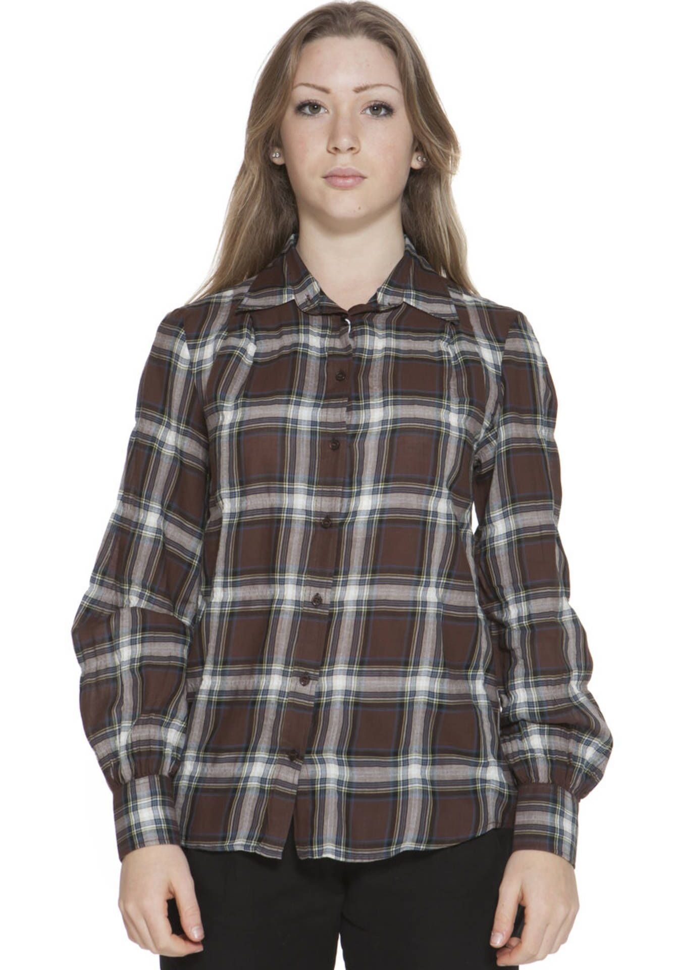 GANT WOMEN'S LONG SLEEVE SHIRT BROWN