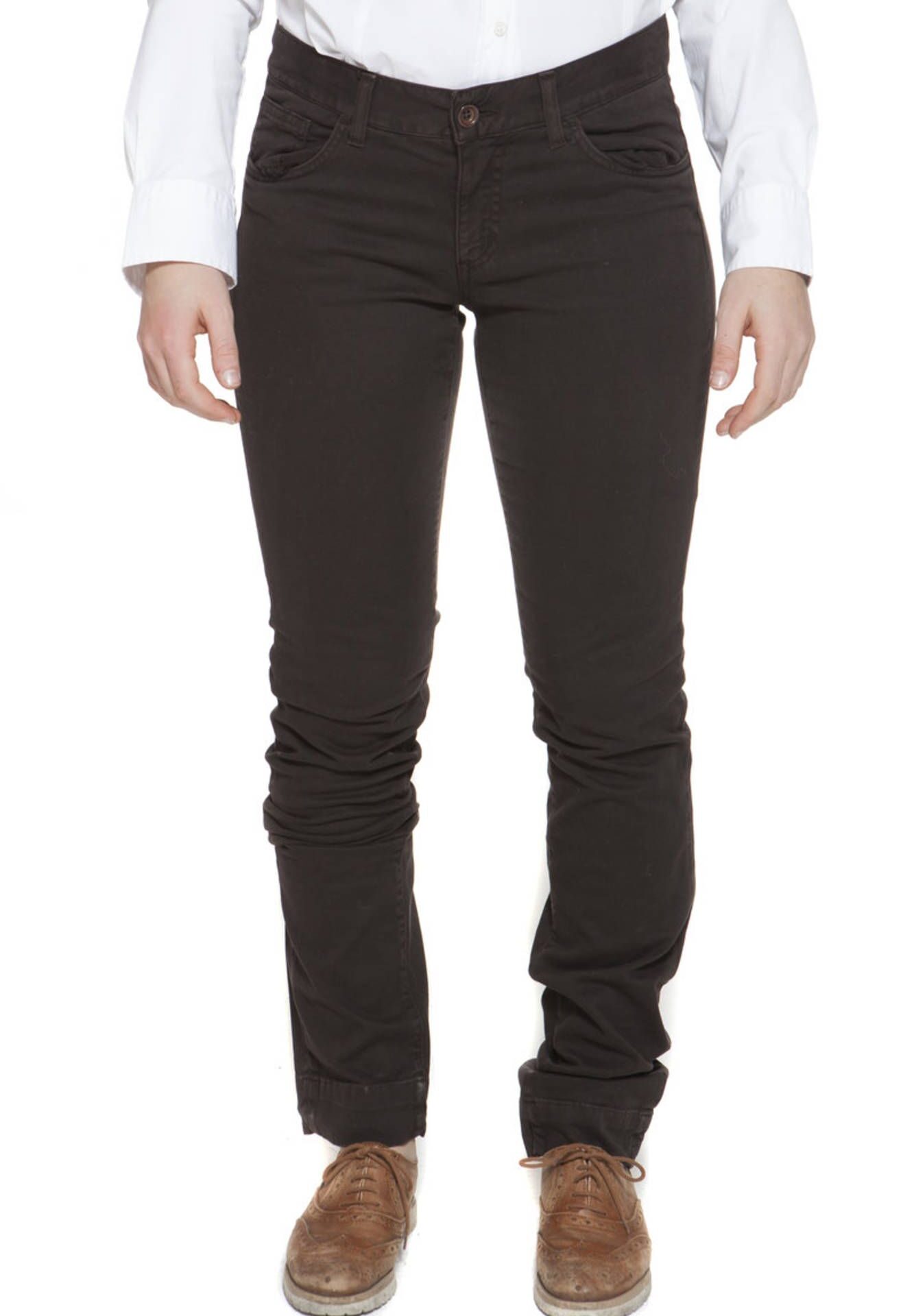 GANT WOMEN'S BROWN TROUSERS