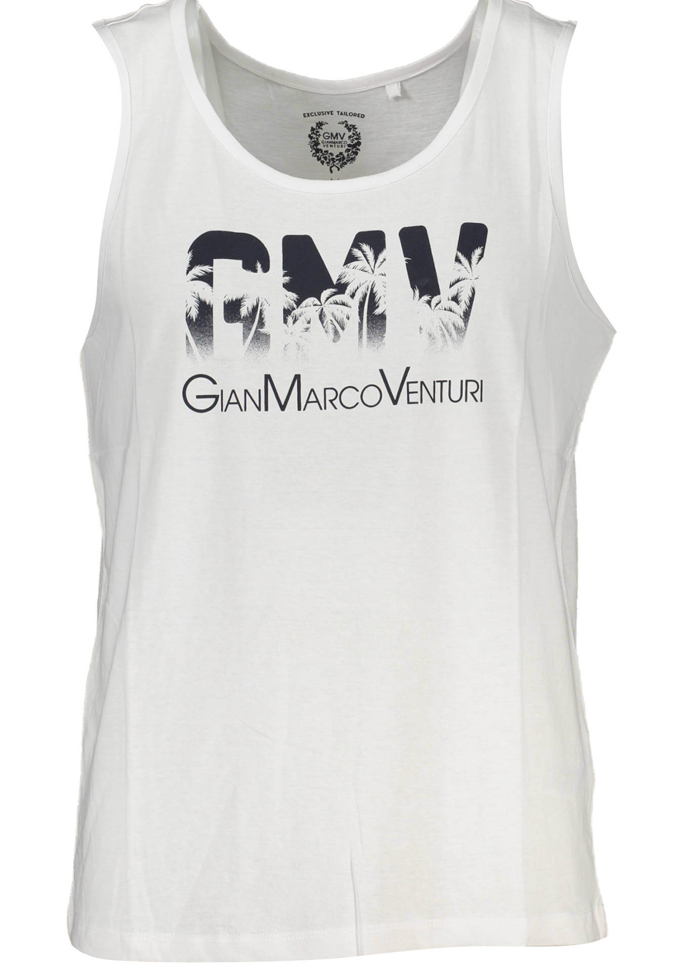 GIAN MARCO VENTURI MEN'S WHITE TANK TOP