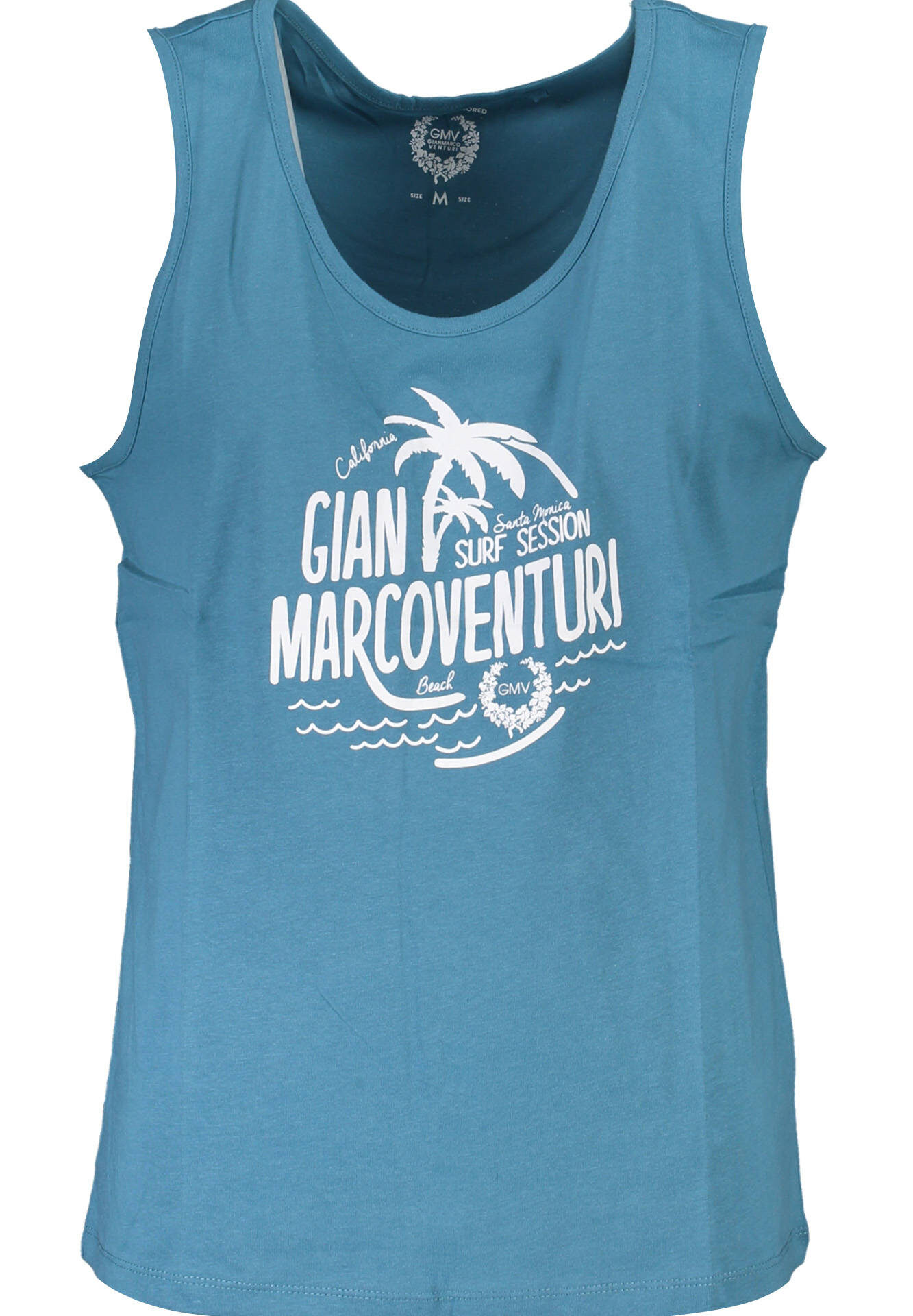 GIAN MARCO VENTURI MEN'S BLUE TANK TOP