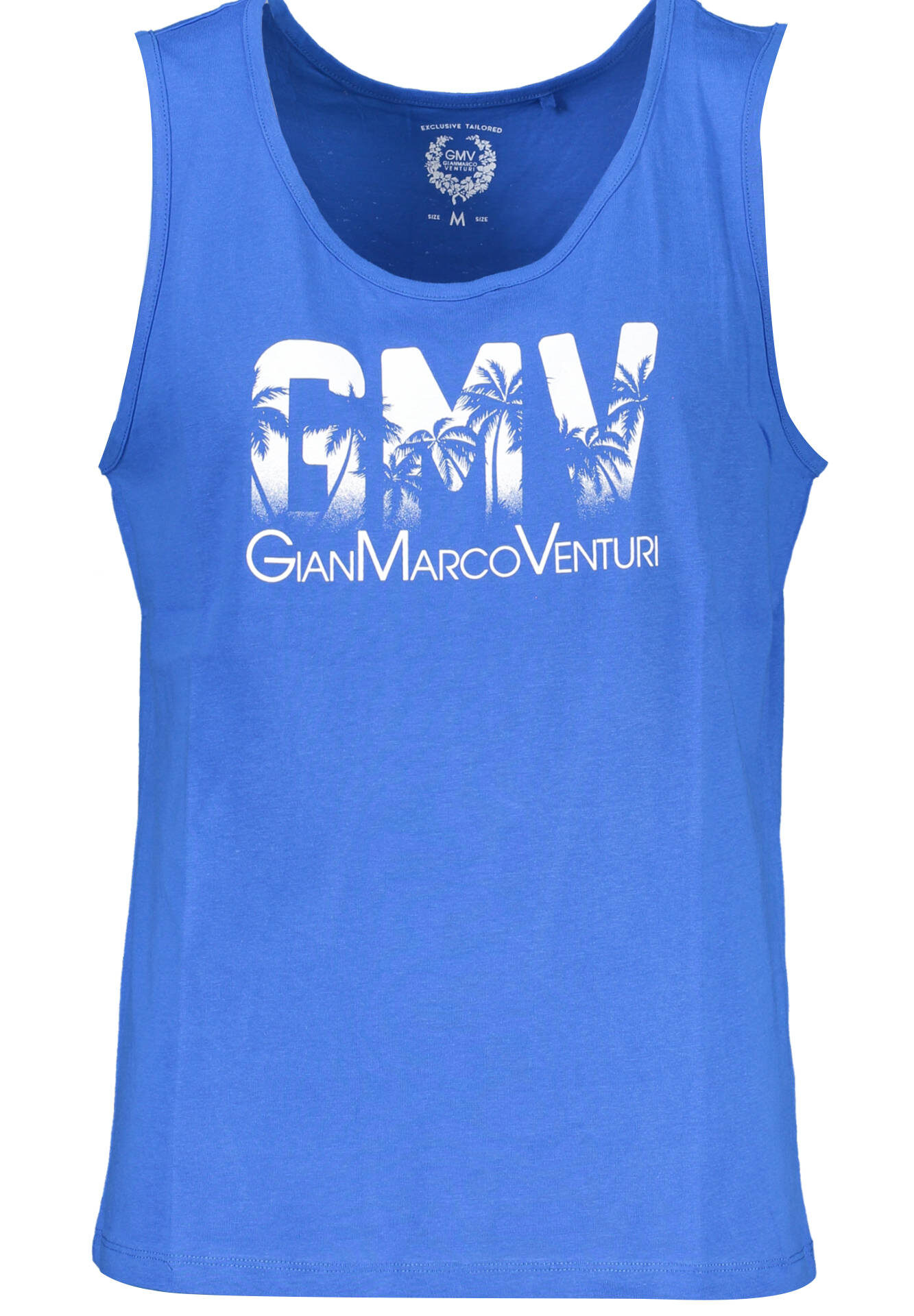 GIAN MARCO VENTURI MEN'S BLUE TANK TOP