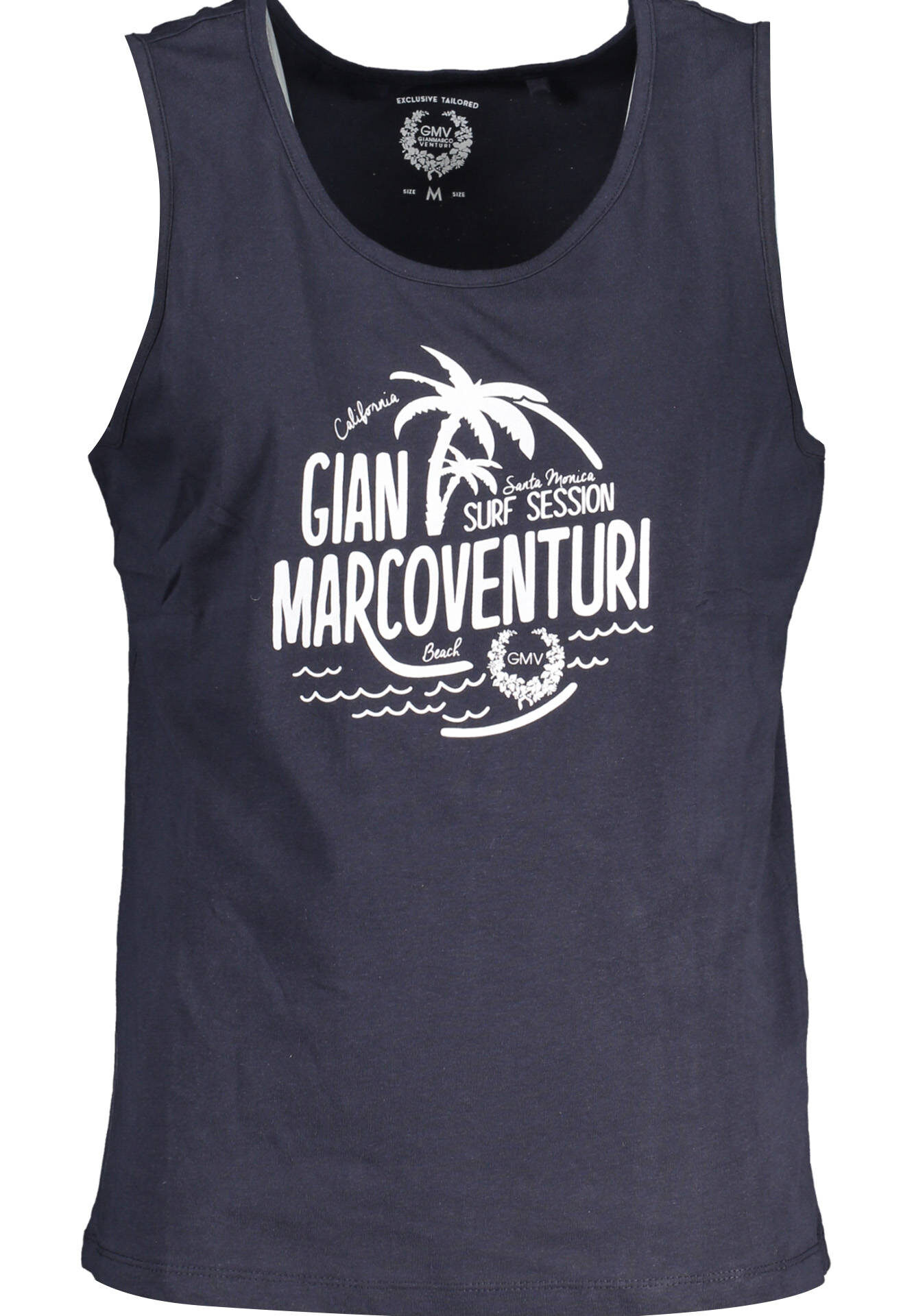 GIAN MARCO VENTURI MEN'S BLUE TANK TOP
