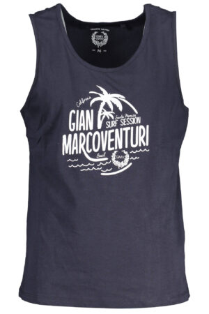 GIAN MARCO VENTURI MEN'S BLUE TANK TOP