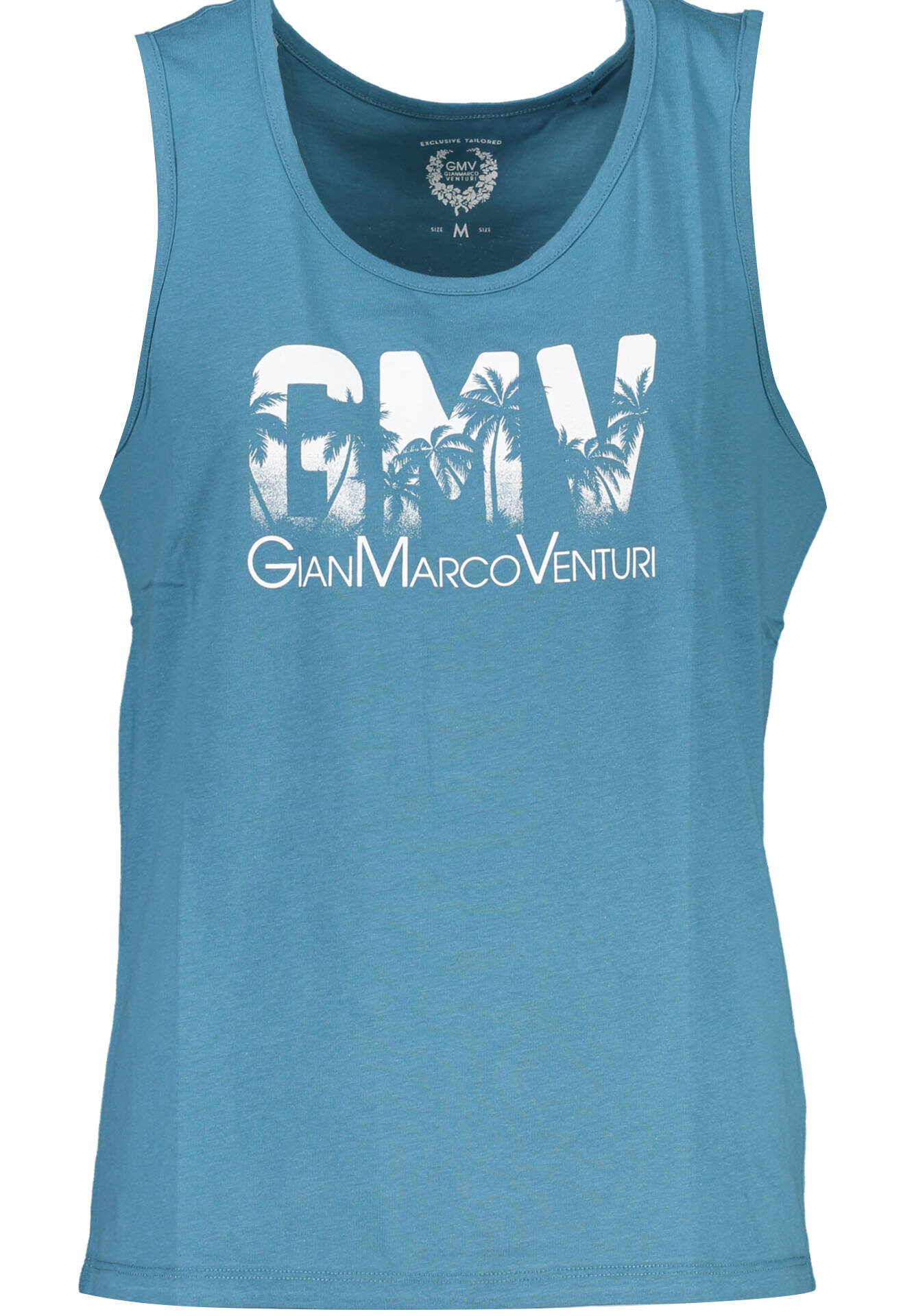 GIAN MARCO VENTURI MEN'S BLUE TANK TOP