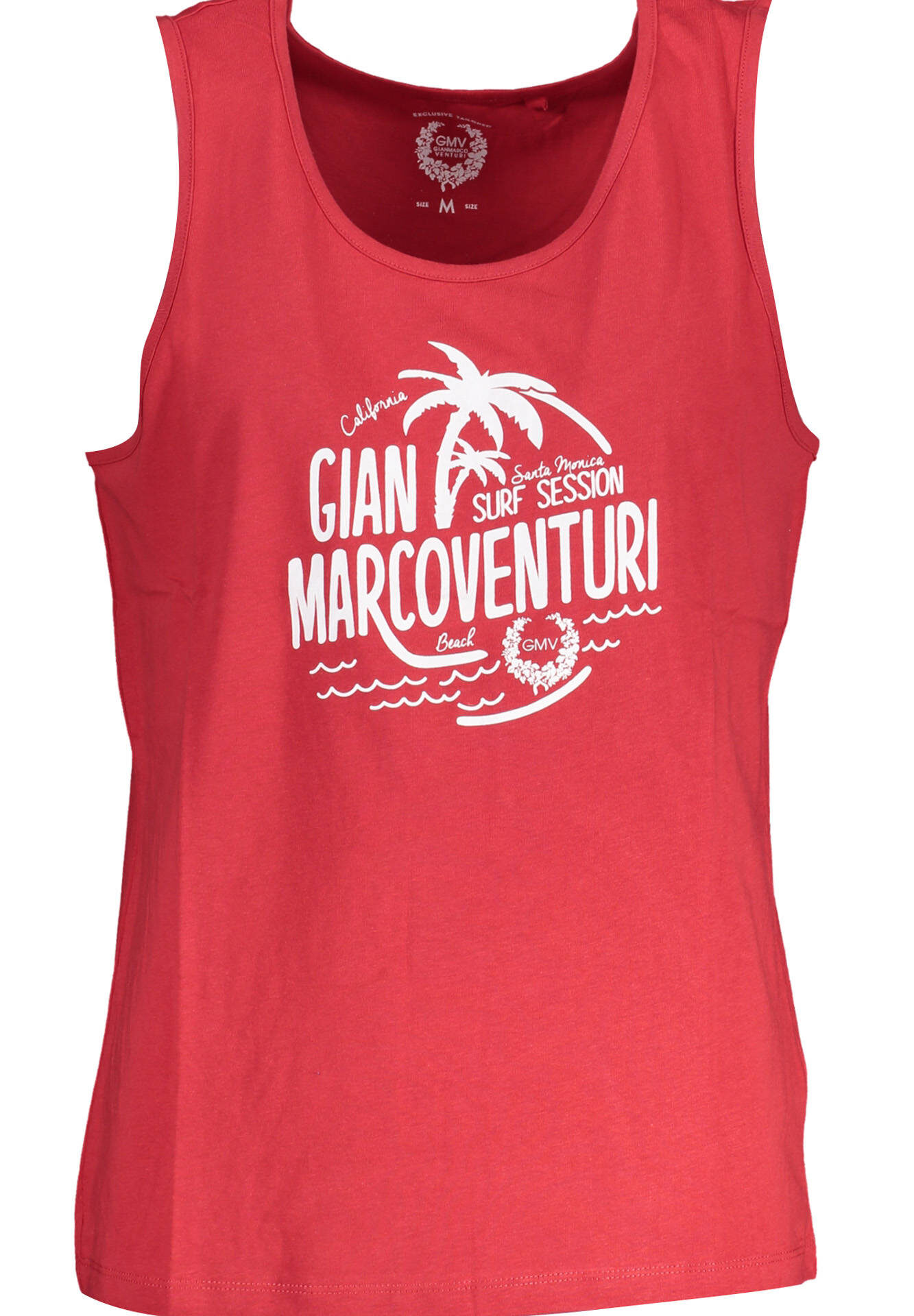 GIAN MARCO VENTURI MEN'S RED TANK TOP
