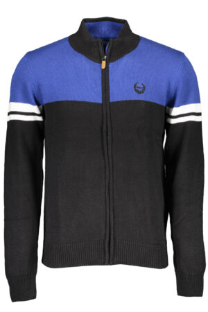 GIAN MARCO VENTURI MEN'S BLACK CARDIGAN