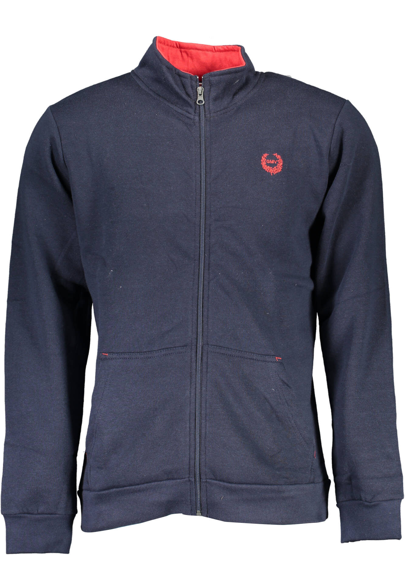 GIAN MARCO VENTURI MEN'S BLUE SWEATSHIRT WITH ZIP