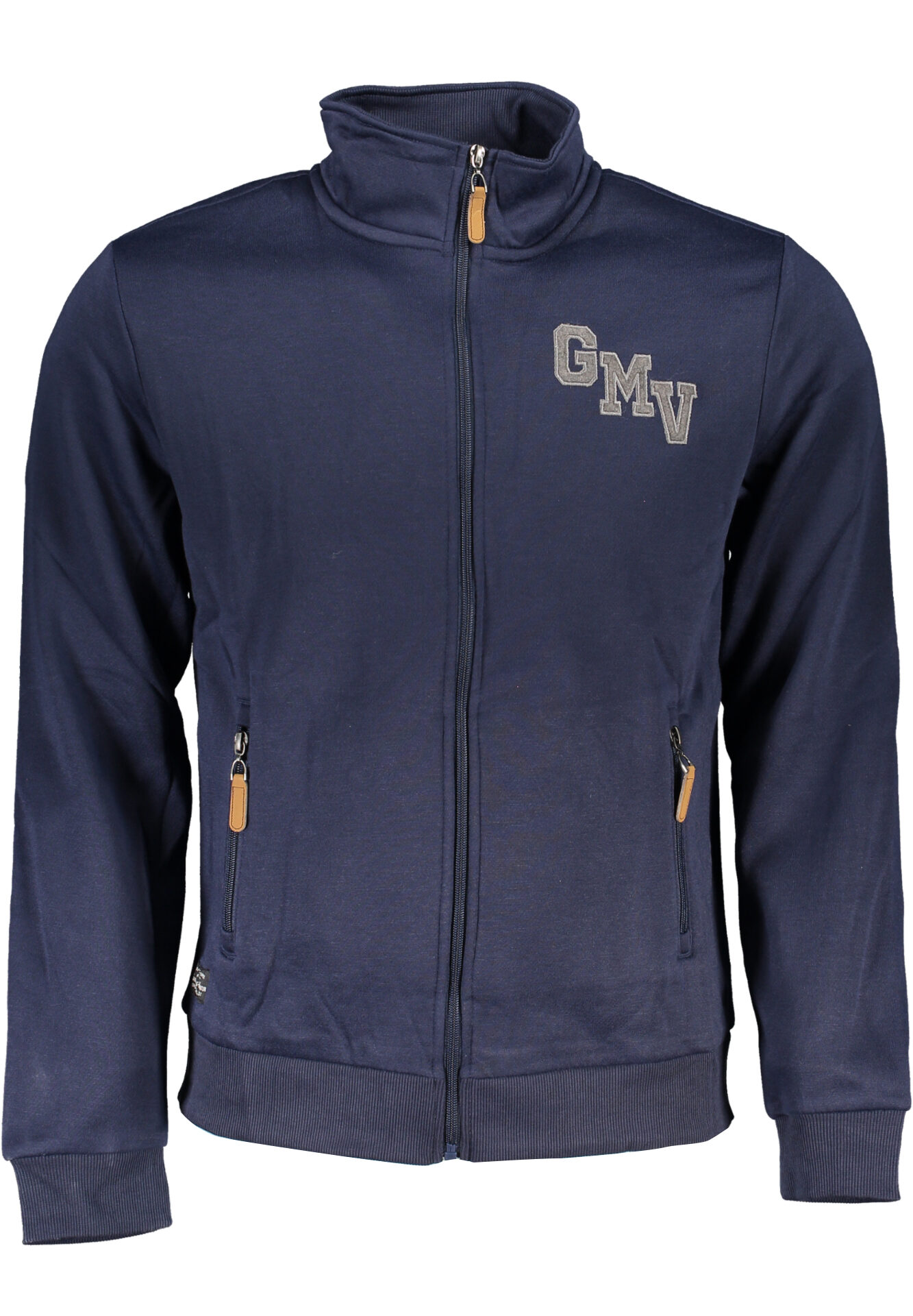 GIAN MARCO VENTURI MEN'S BLUE ZIP SWEATSHIRT