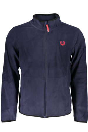 GIAN MARCO VENTURI MEN'S BLUE ZIP SWEATSHIRT