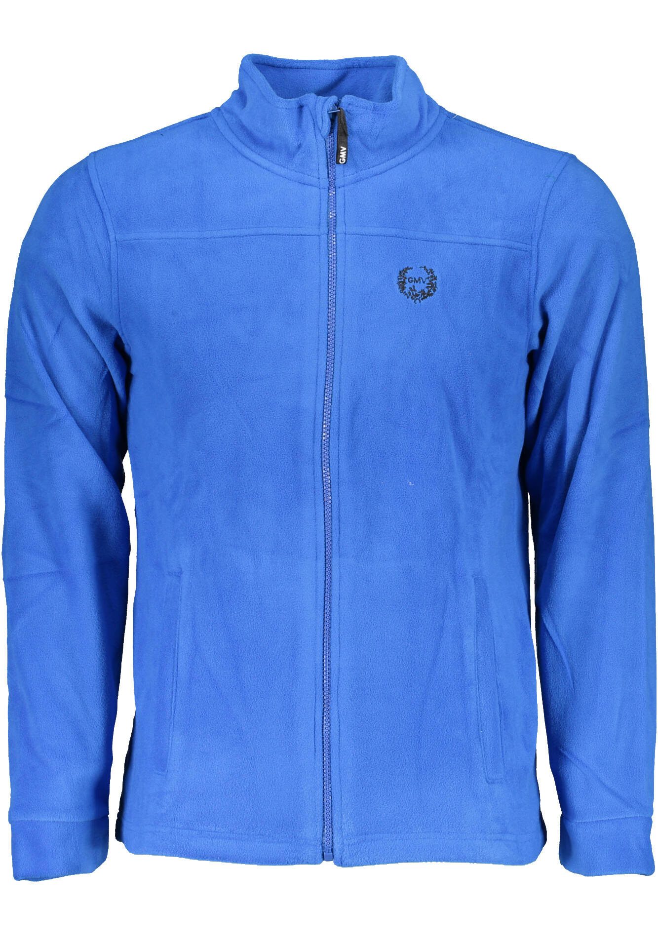 GIAN MARCO VENTURI MEN'S BLUE ZIP-UP SWEATSHIRT