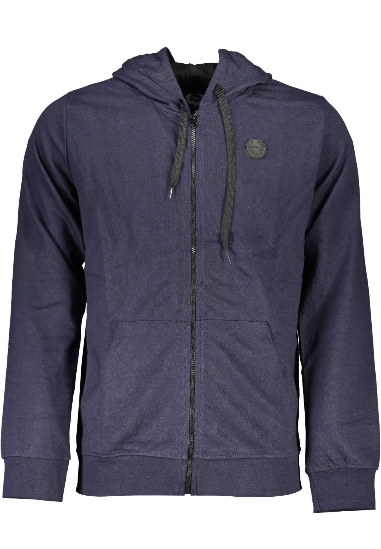 GIAN MARCO VENTURI MEN'S BLUE ZIP-UP SWEATSHIRT