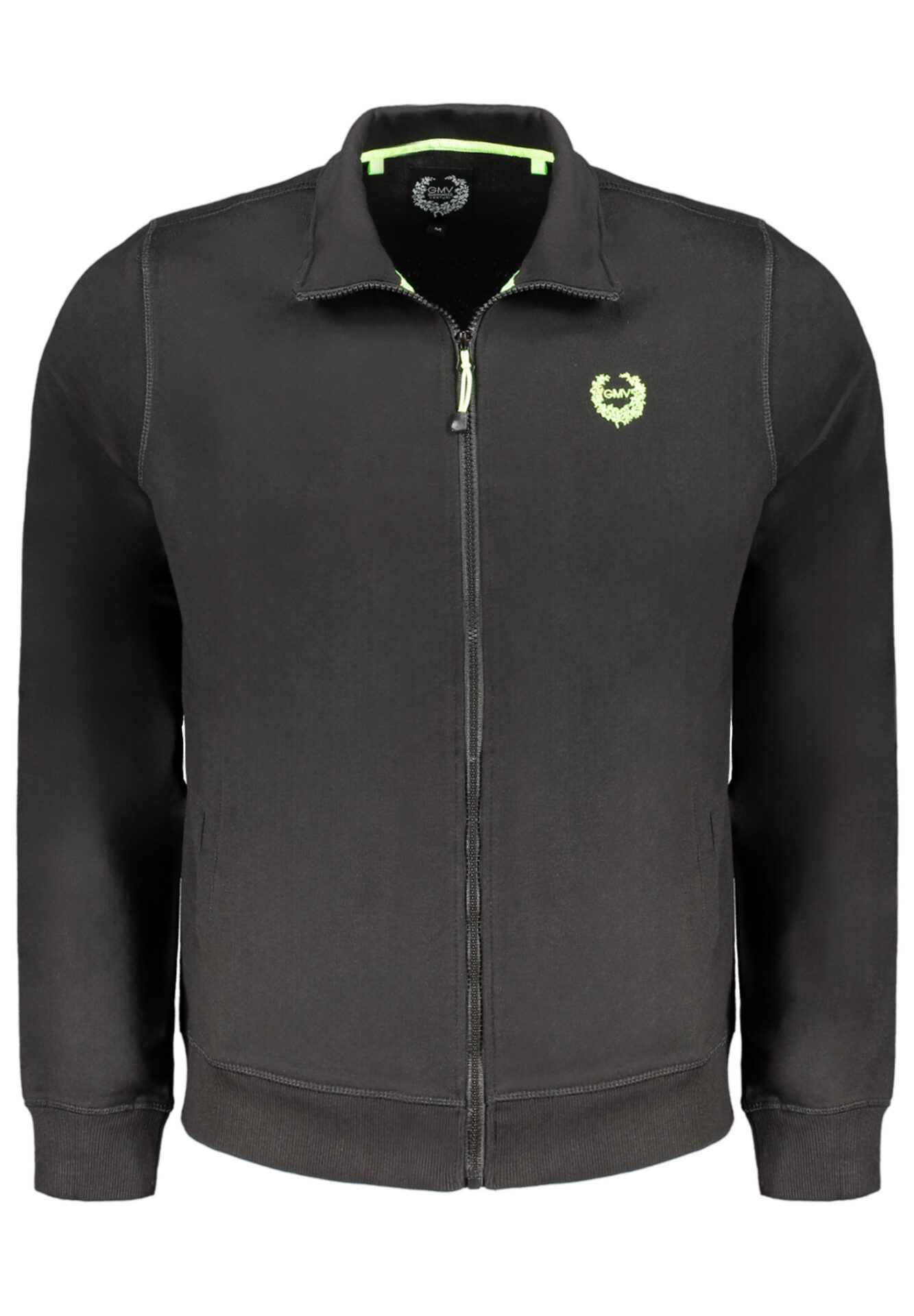 GIAN MARCO VENTURI MEN'S BLACK ZIP SWEATSHIRT