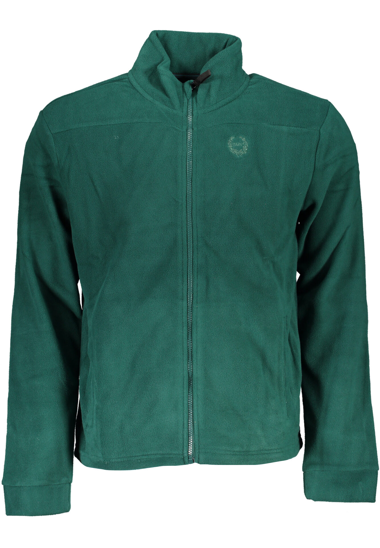 GIAN MARCO VENTURI MEN'S GREEN ZIP SWEATSHIRT