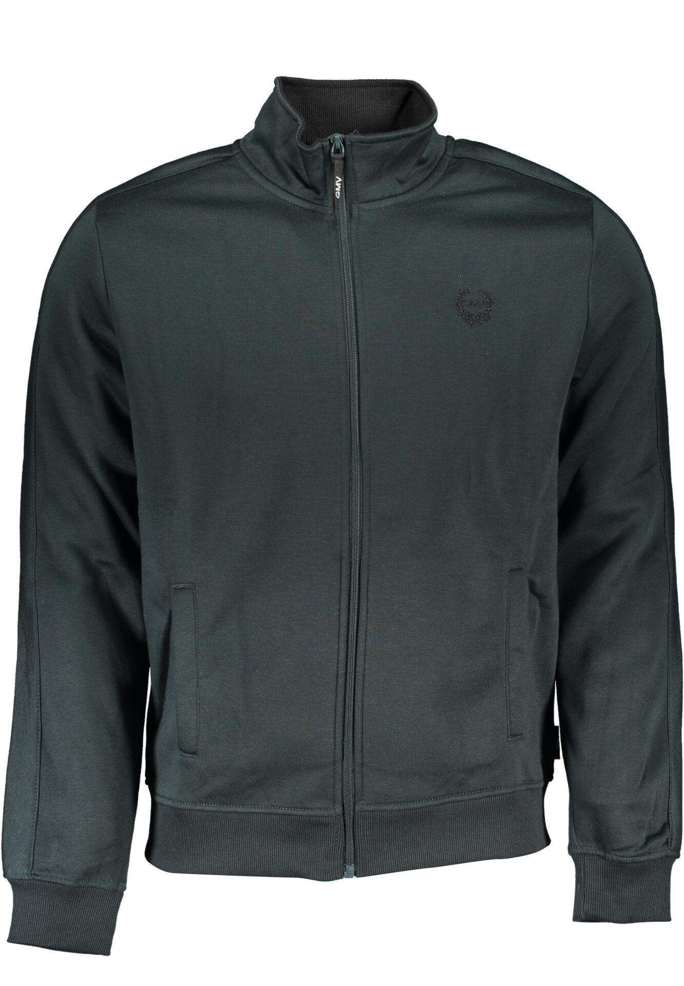 GIAN MARCO VENTURI MEN'S GREEN ZIP SWEATSHIRT