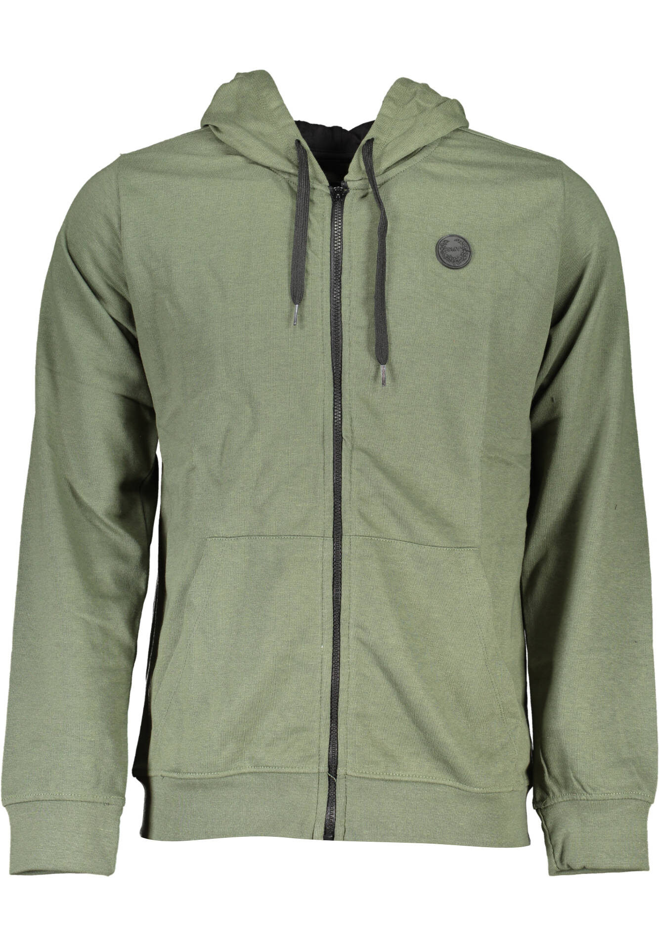 GIAN MARCO VENTURI MEN'S ZIP-UP SWEATSHIRT GREEN