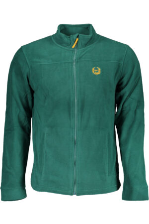 GIAN MARCO VENTURI MEN'S ZIP-UP SWEATSHIRT GREEN