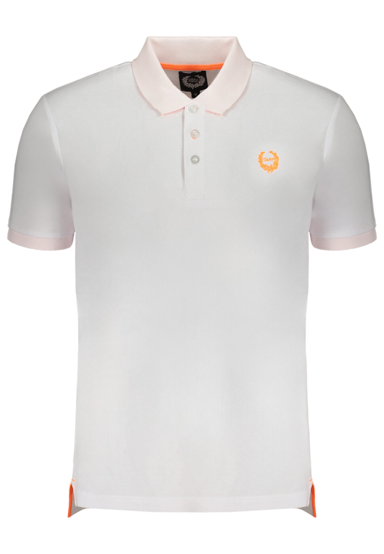 GIAN MARCO VENTURI MEN'S WHITE SHORT SLEEVED POLO SHIRT
