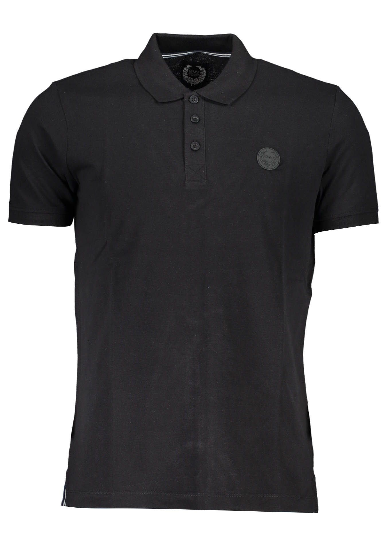 GIAN MARCO VENTURI MEN'S SHORT SLEEVE POLO BLACK