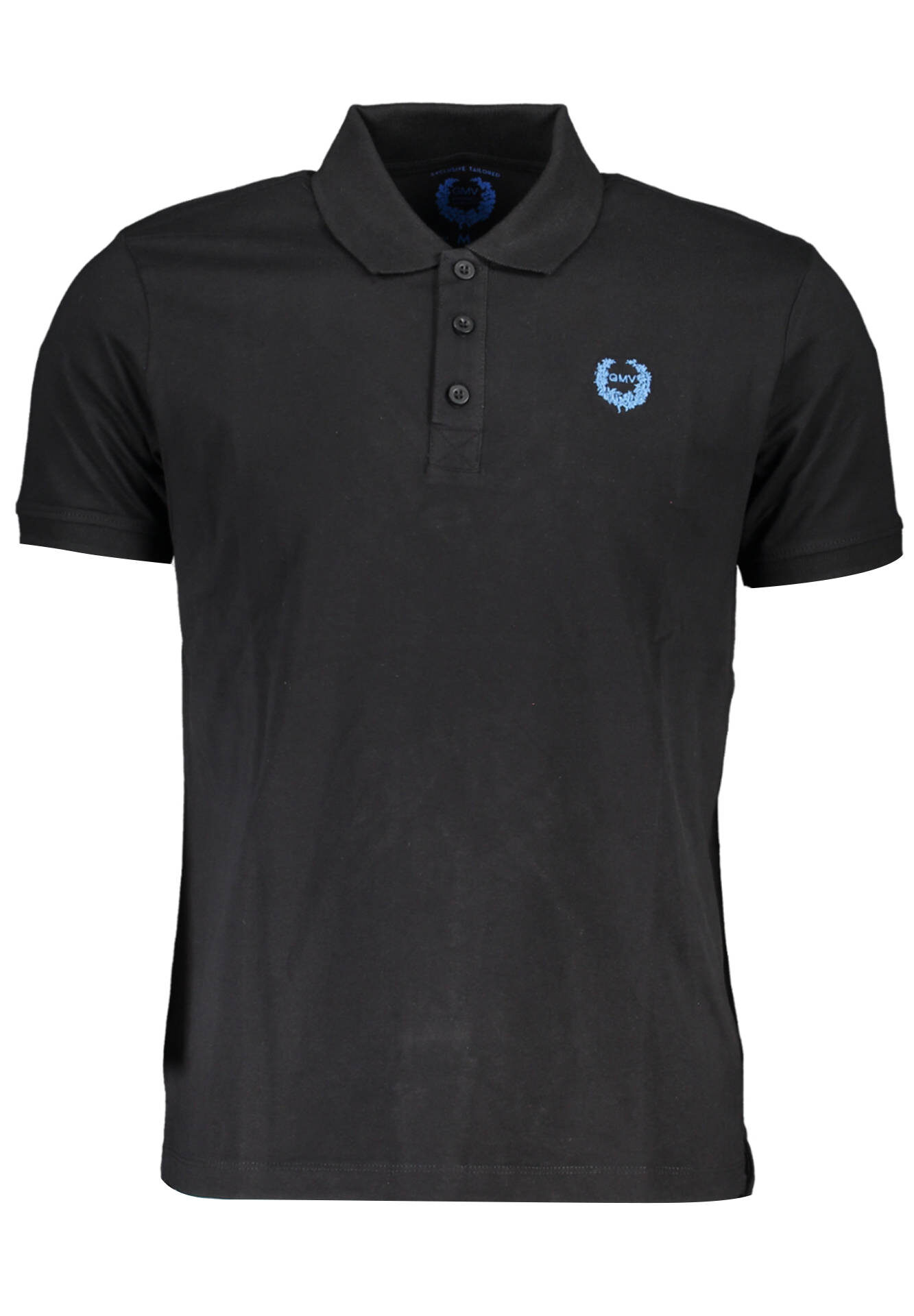 GIAN MARCO VENTURI MEN'S SHORT SLEEVE POLO BLACK