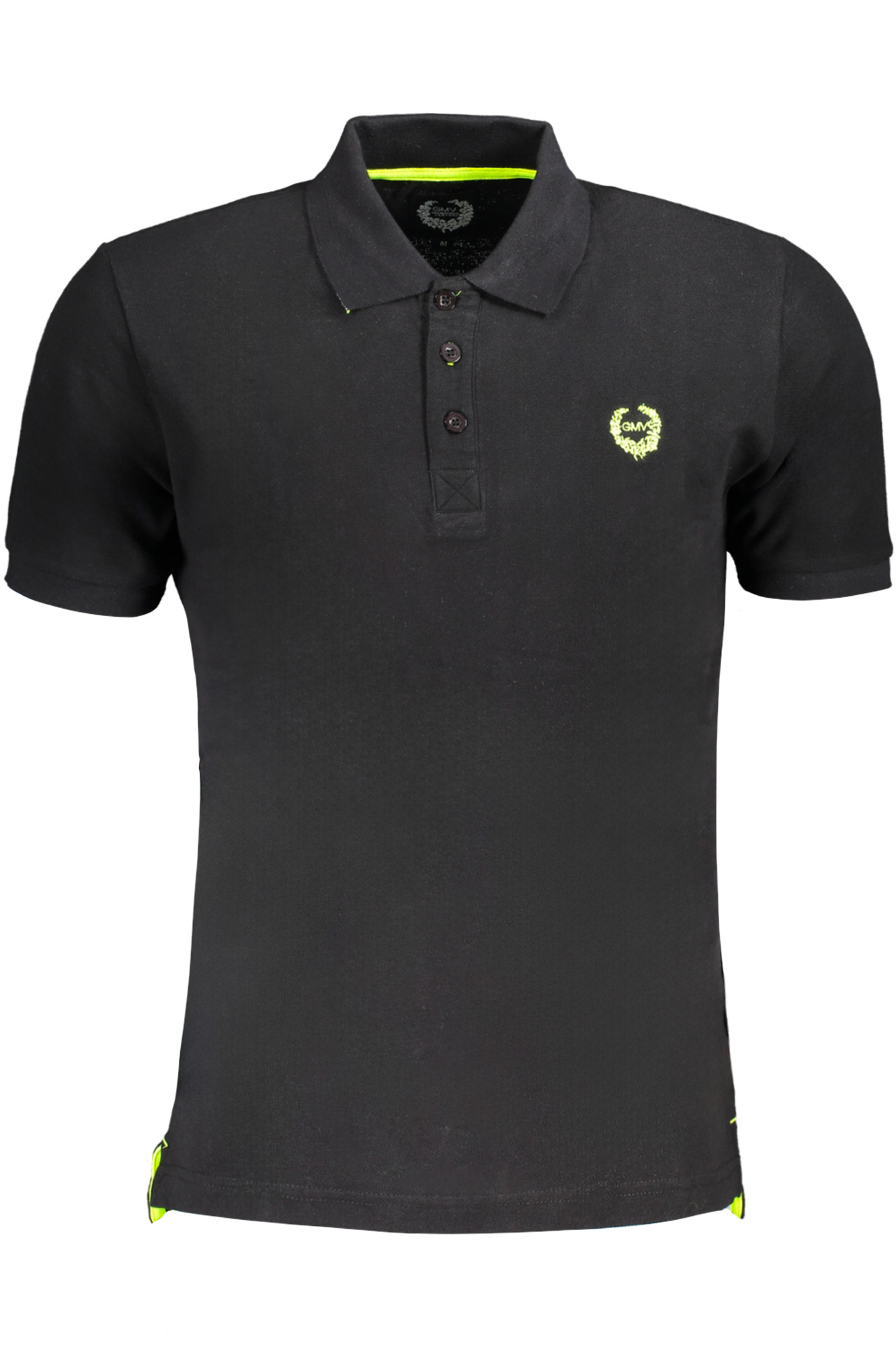 GIAN MARCO VENTURI MEN'S BLACK SHORT SLEEVED POLO SHIRT GIAN MARCO VENTURI MEN'S BLACK SHORT SLEEVED POLO SHIRT
