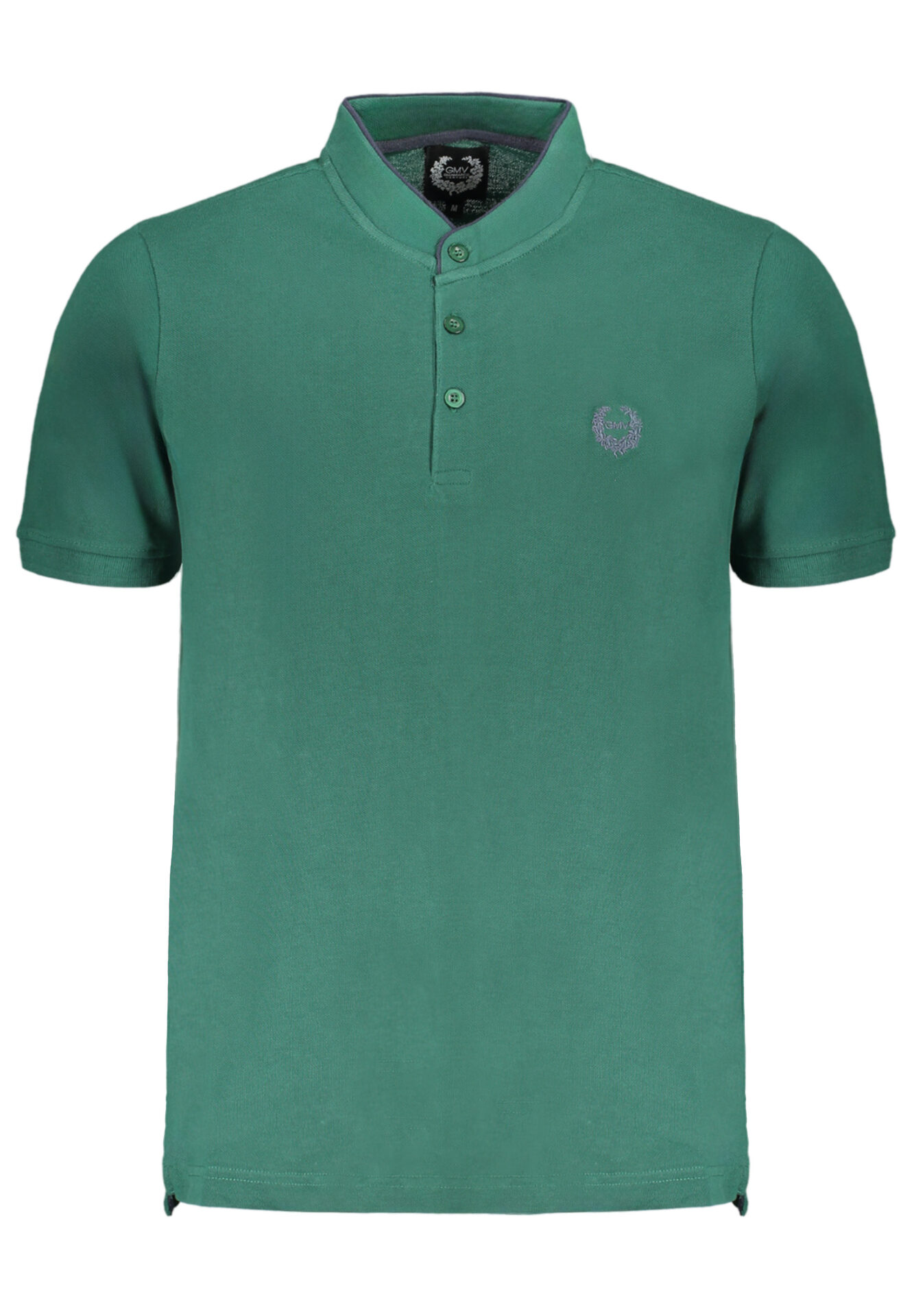 GIAN MARCO VENTURI GREEN MEN'S SHORT SLEEVED POLO SHIRT