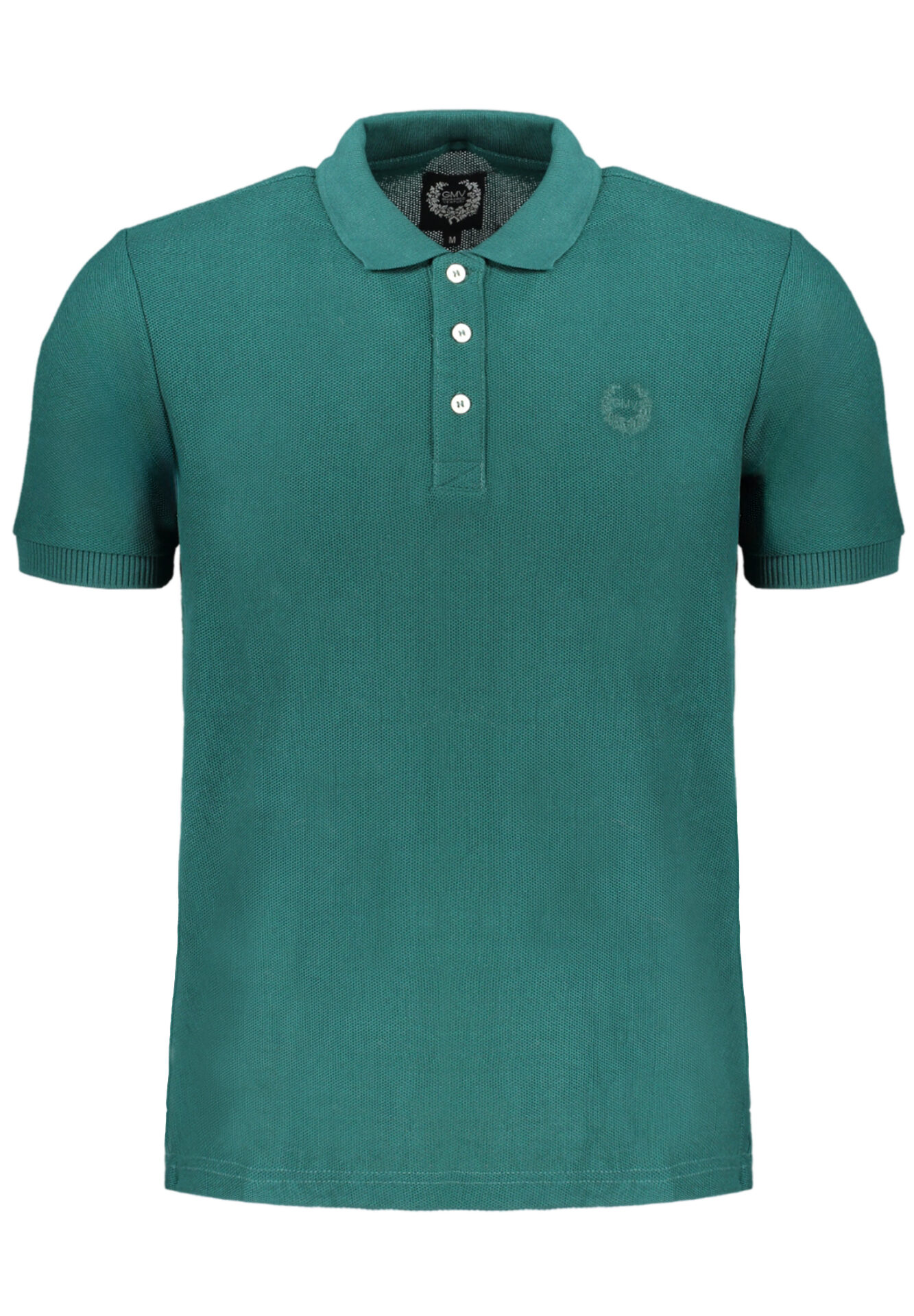GIAN MARCO VENTURI GREEN MEN'S SHORT SLEEVED POLO SHIRT