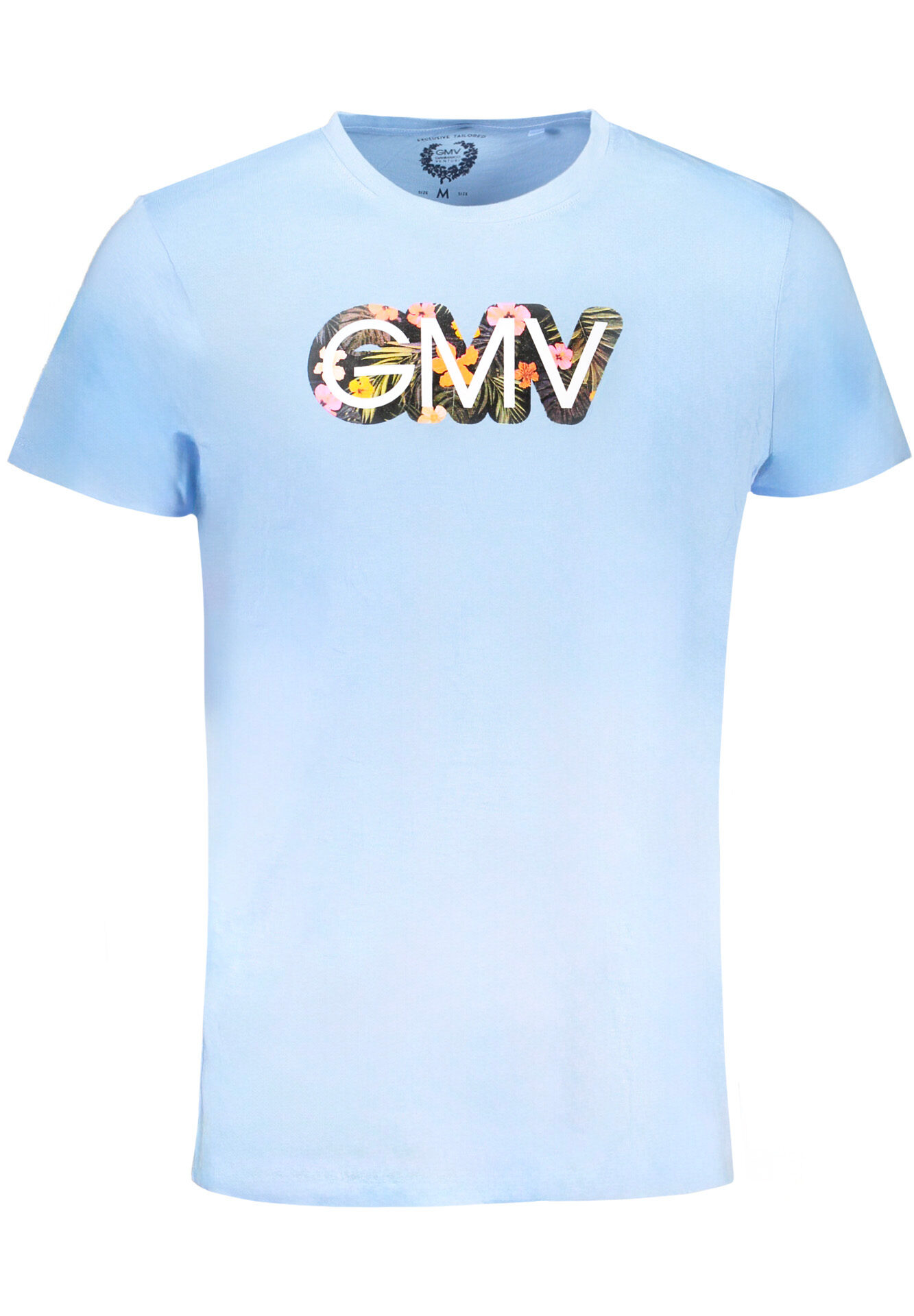 GIAN MARCO VENTURI MEN'S SHORT SLEEVED T-SHIRT BLUE