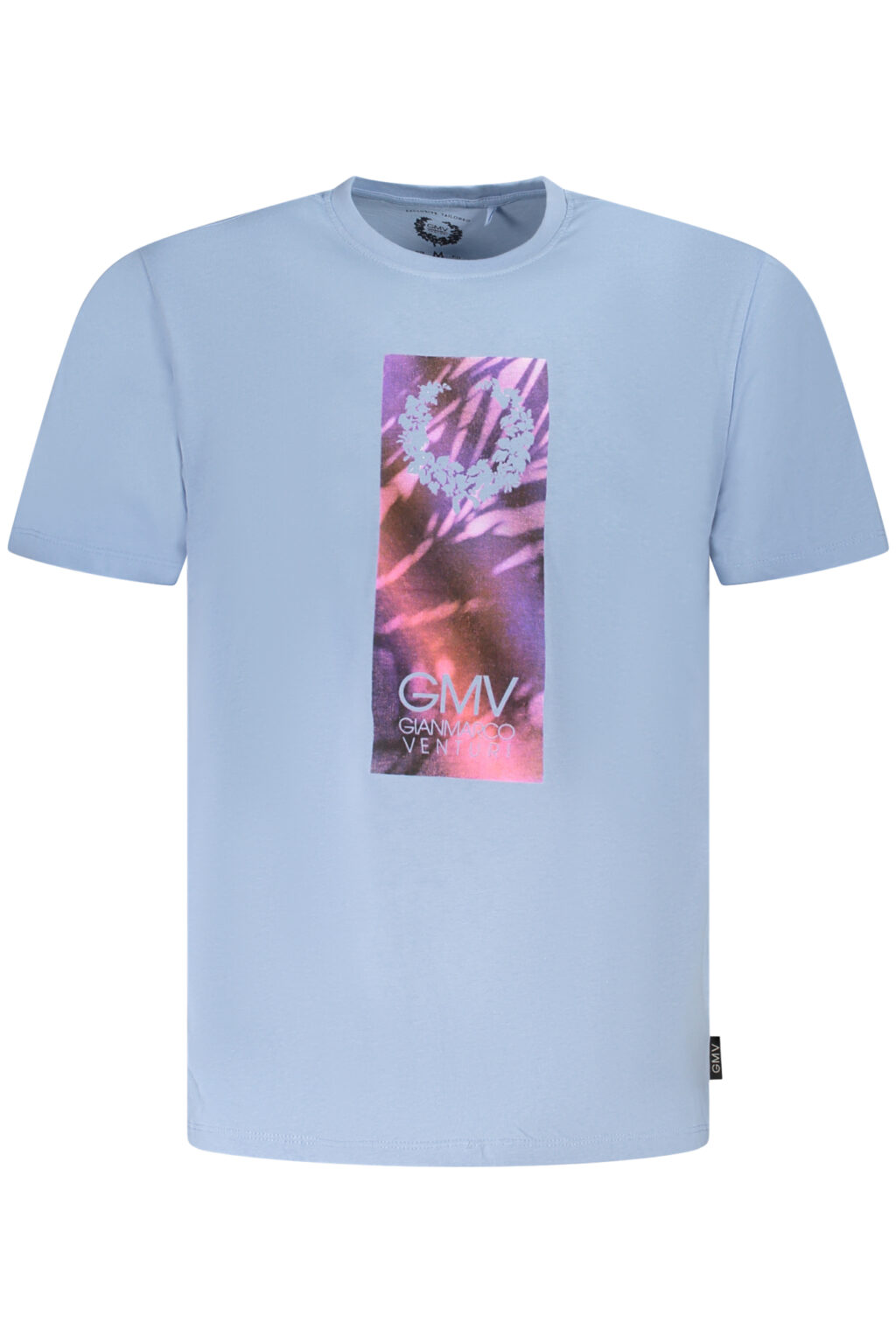 gianmarcoventurit-shirtmanichecorteuomoazzurro_1 GIAN MARCO VENTURI vyriški marškinėliai trumpomis rankovėmis, mėlyni