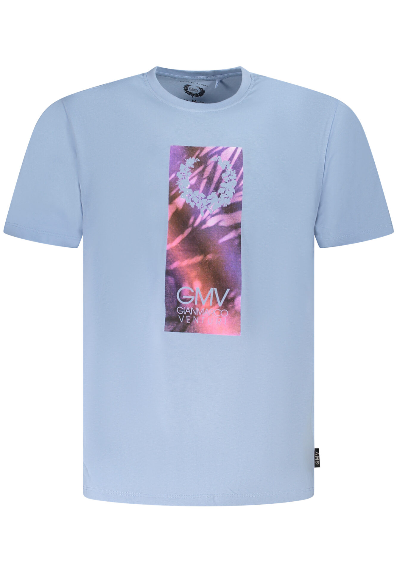 GIAN MARCO VENTURI MEN'S SHORT SLEEVE T-SHIRT BLUE