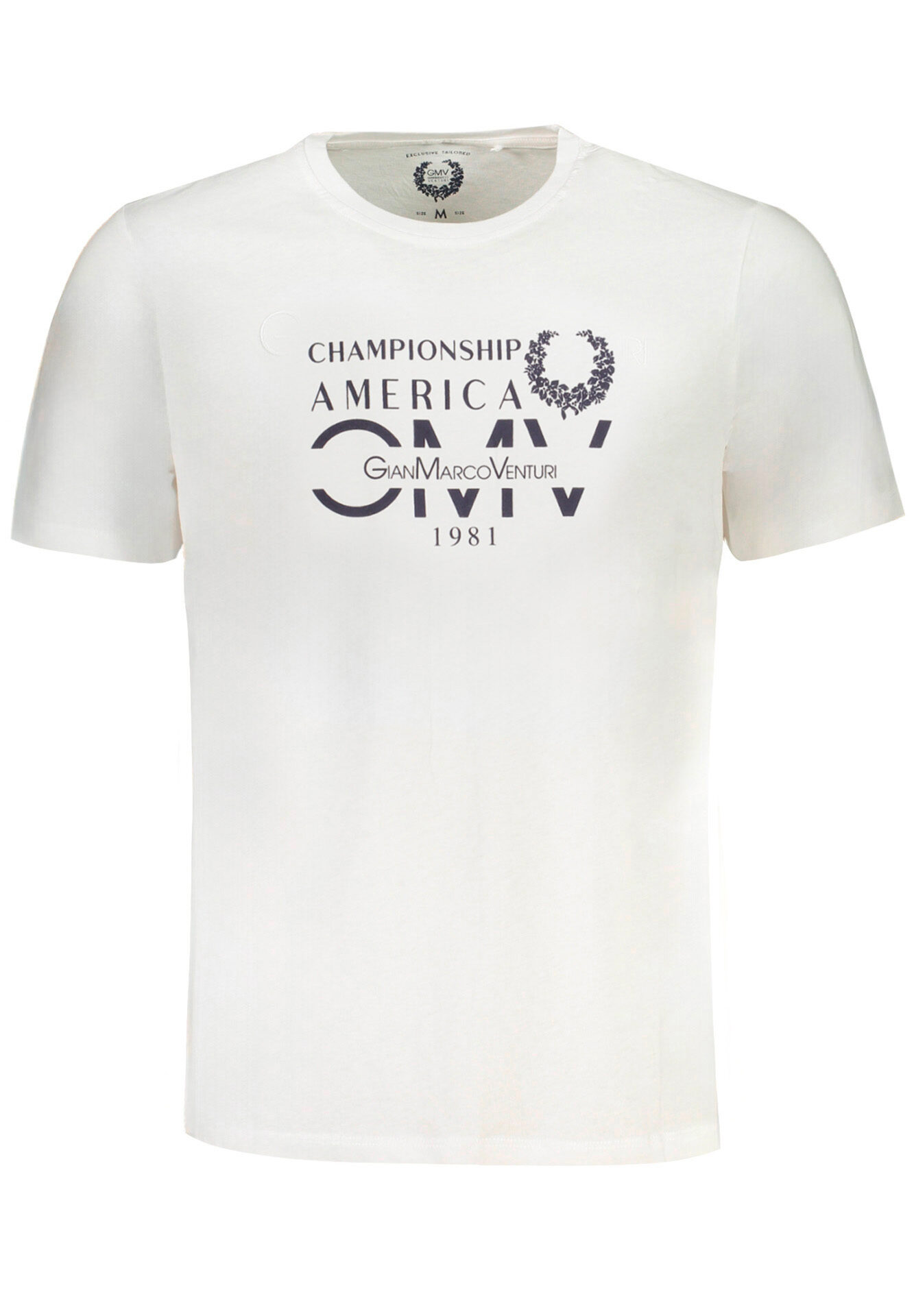 GIAN MARCO VENTURI MEN'S SHORT SLEEVED T-SHIRT WHITE