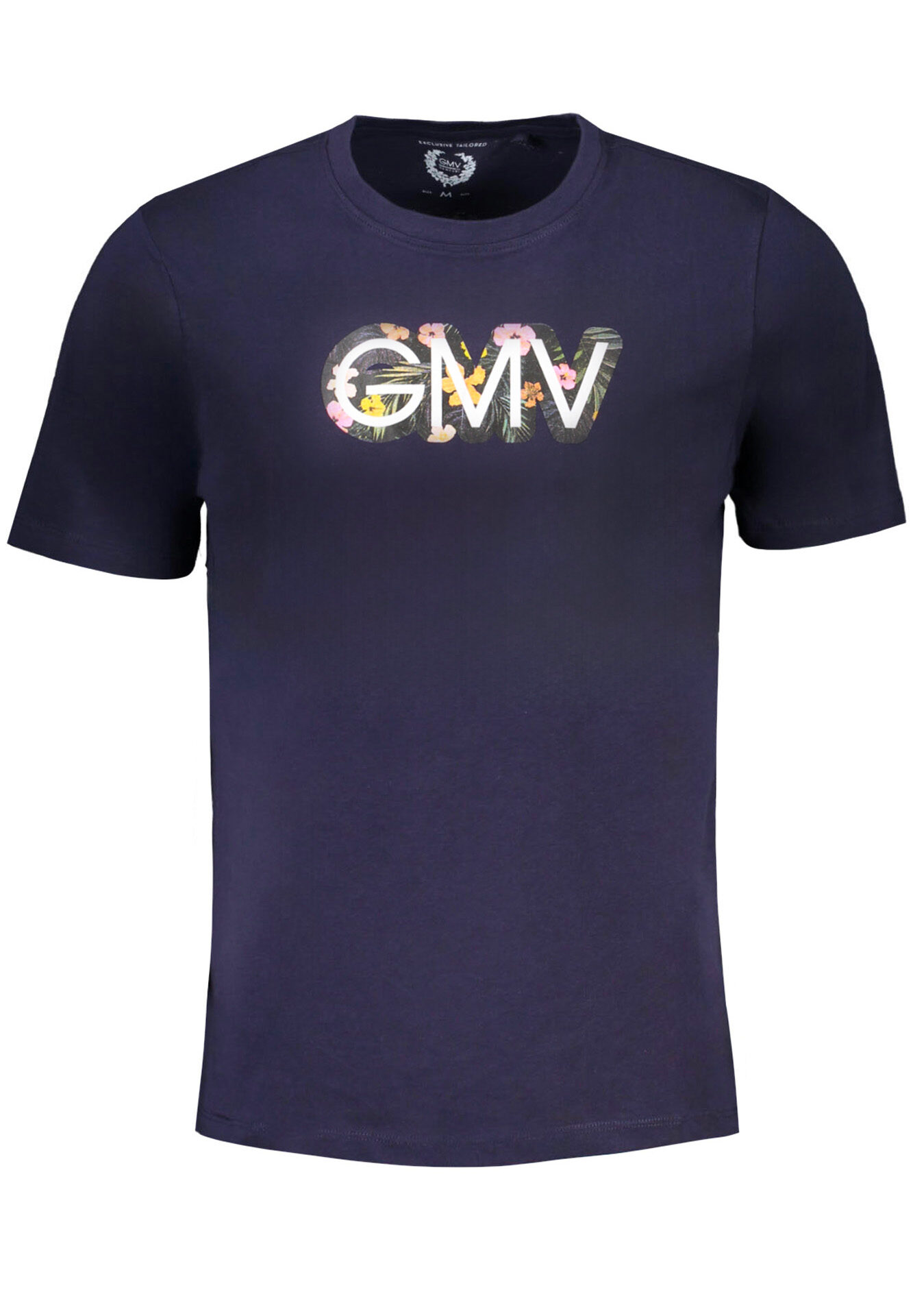 GIAN MARCO VENTURI MEN'S SHORT SLEEVED T-SHIRT BLUE