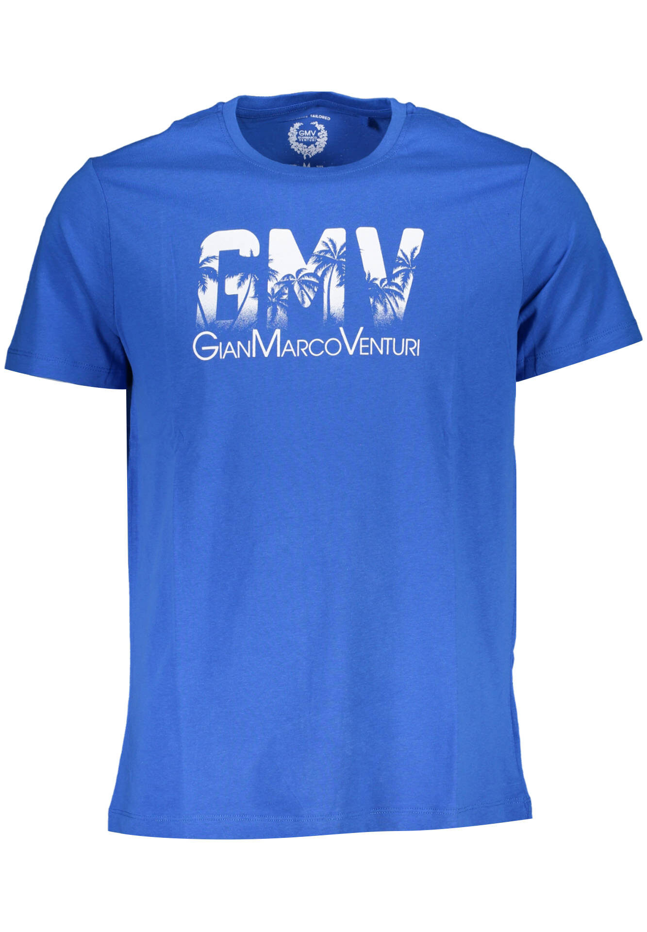 GIAN MARCO VENTURI MEN'S SHORT SLEEVE T-SHIRT BLUE