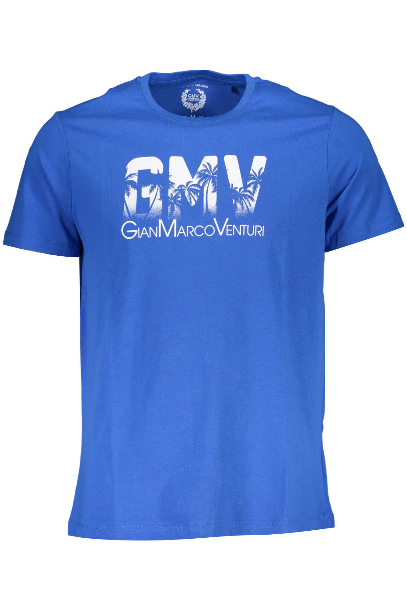 GIAN MARCO VENTURI mėlyni vyriški marškinėliai trumpomis rankovėmis GIAN MARCO VENTURI mėlyni vyriški marškinėliai trumpomis rankovėmis
