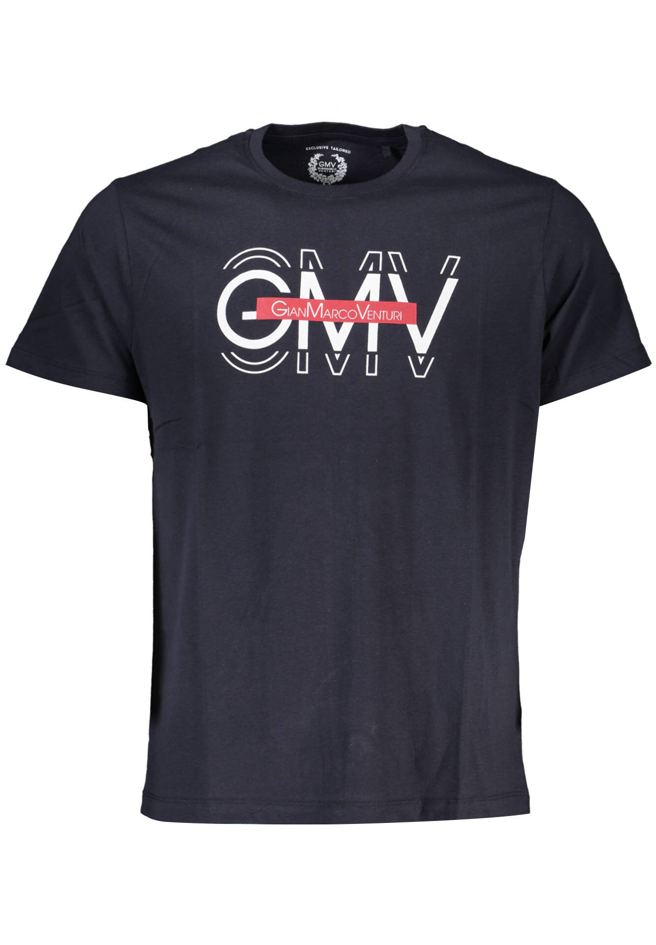 GIAN MARCO VENTURI MEN'S SHORT SLEEVE T-SHIRT BLUE