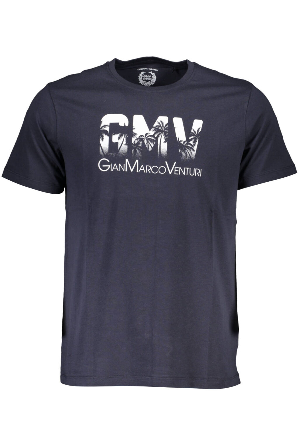 gianmarcoventurit-shirtmanichecorteuomoblu_1 GIAN MARCO VENTURI vyriški marškinėliai trumpomis rankovėmis, mėlyni