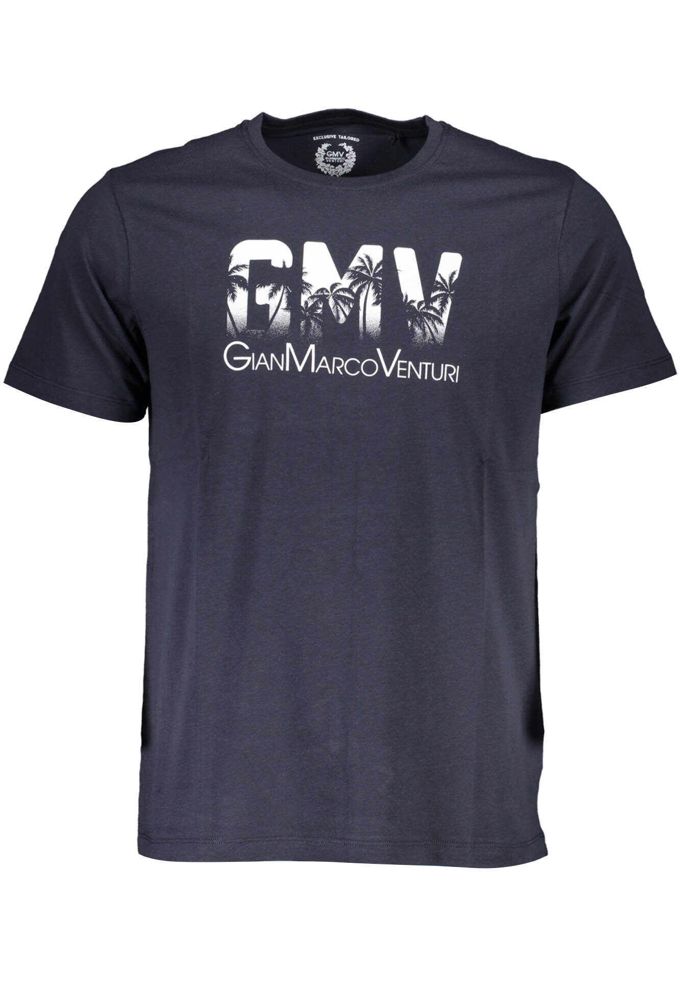 GIAN MARCO VENTURI MEN'S SHORT SLEEVE T-SHIRT BLUE