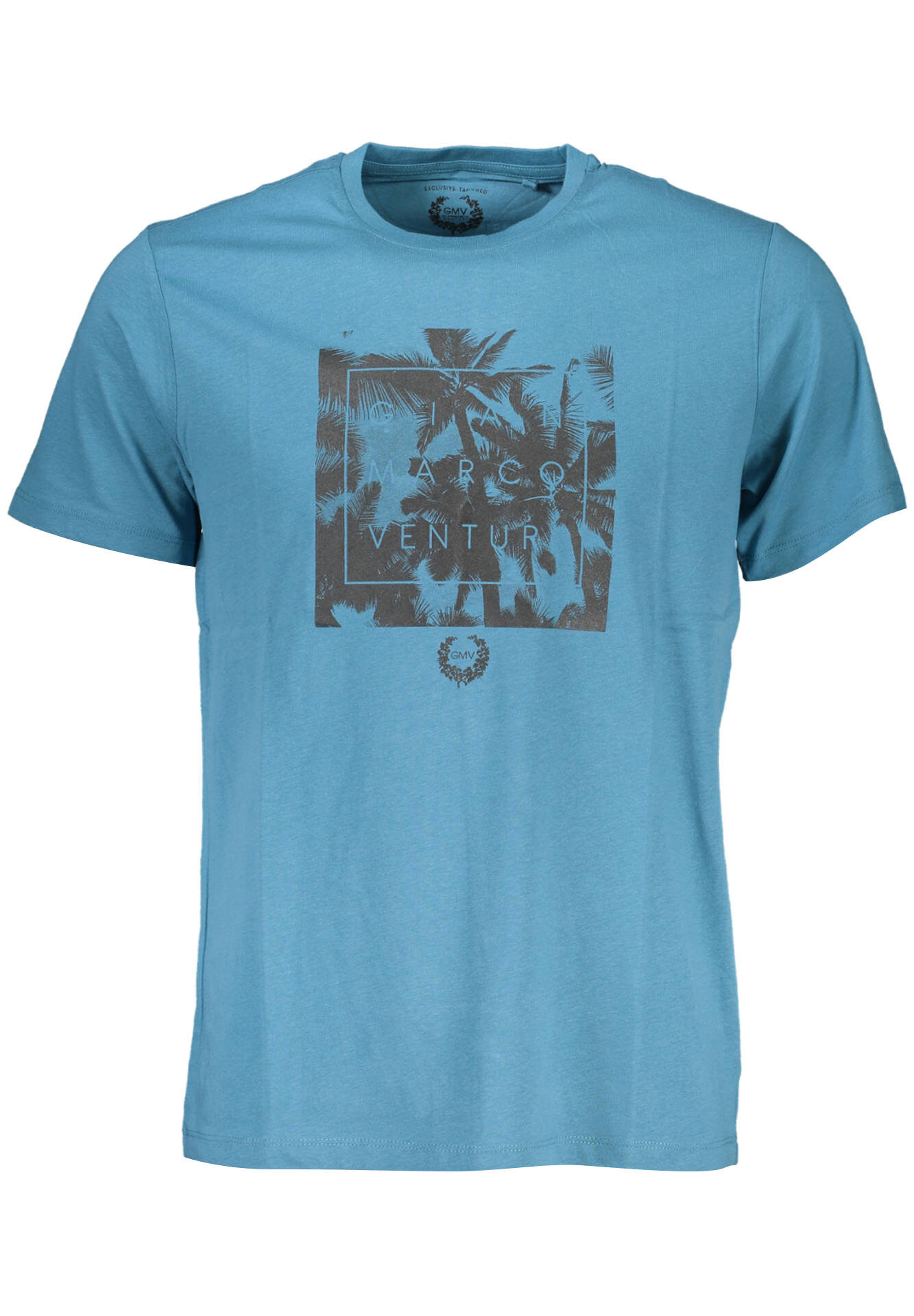 GIAN MARCO VENTURI MEN'S SHORT SLEEVE T-SHIRT BLUE